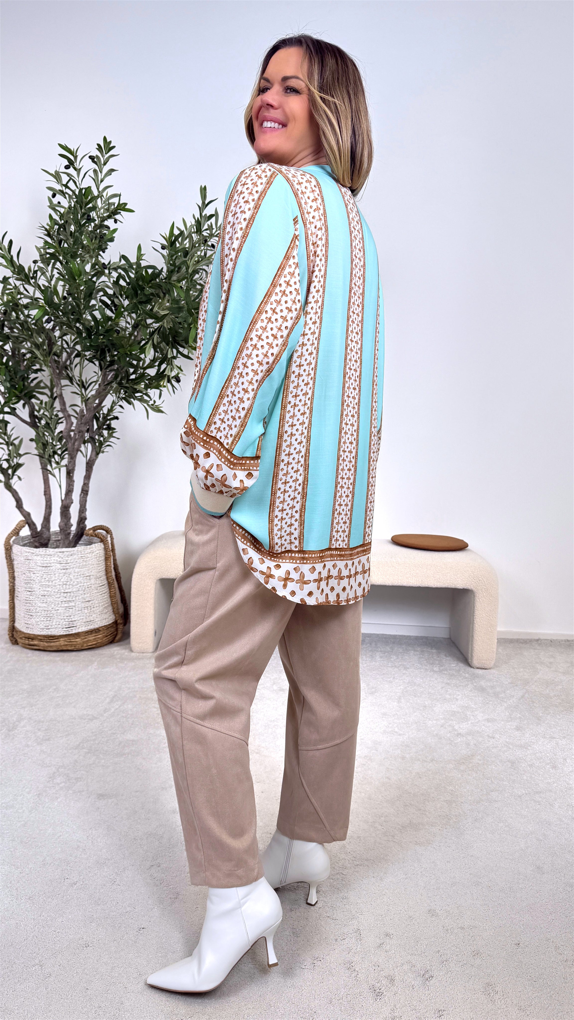 Blusenshirt Modern Orient *Türkis*