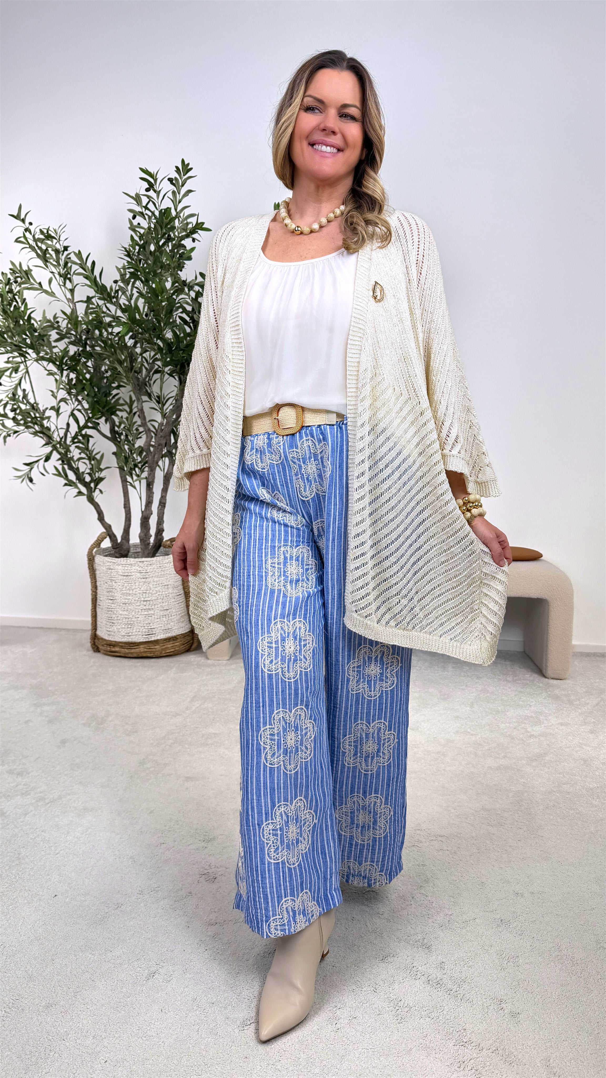 Weite Hose Sunlit Lace