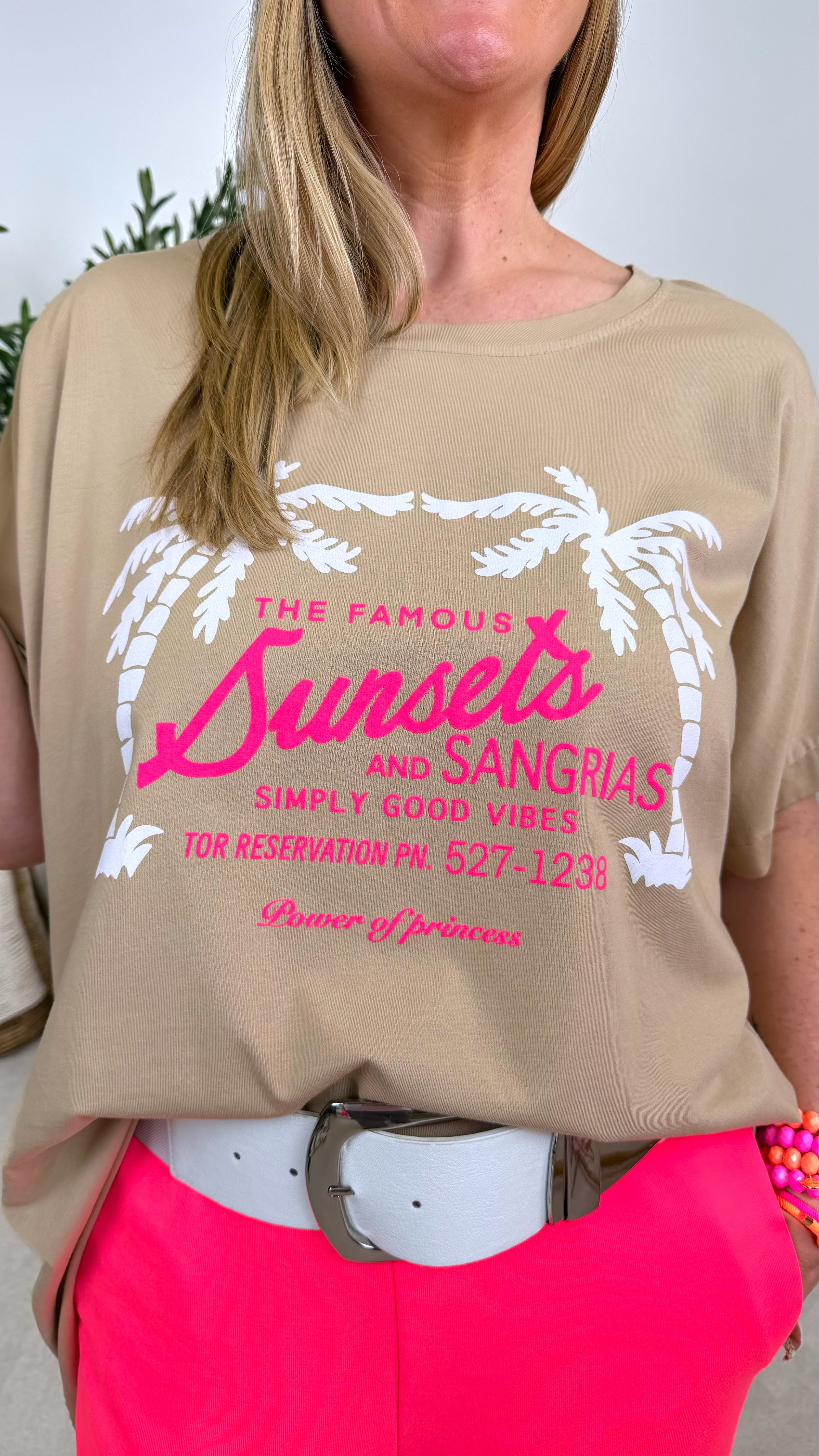 T-Shirt Famous Sunset *Camel*
