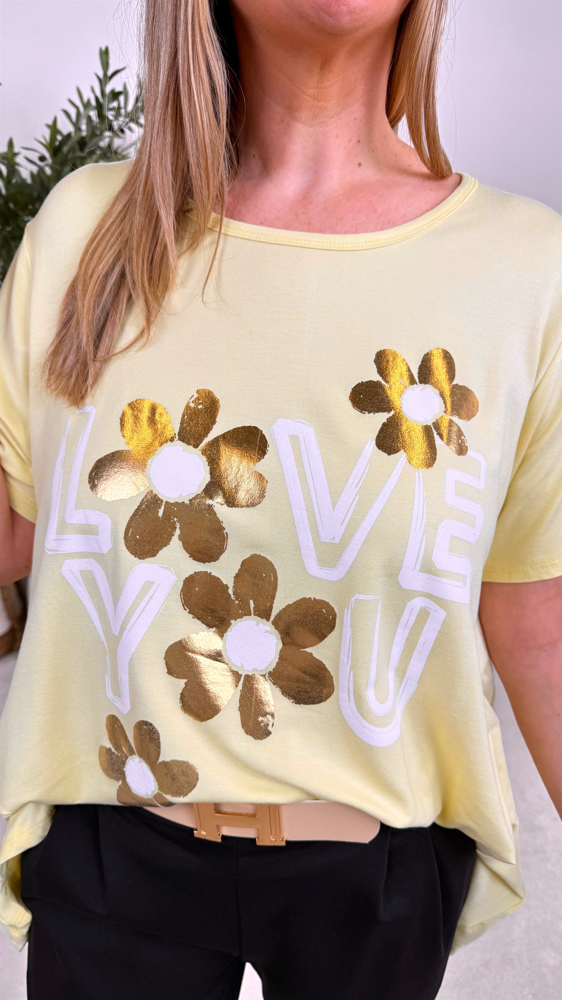 T-Shirt Lovely Day *Gelb*