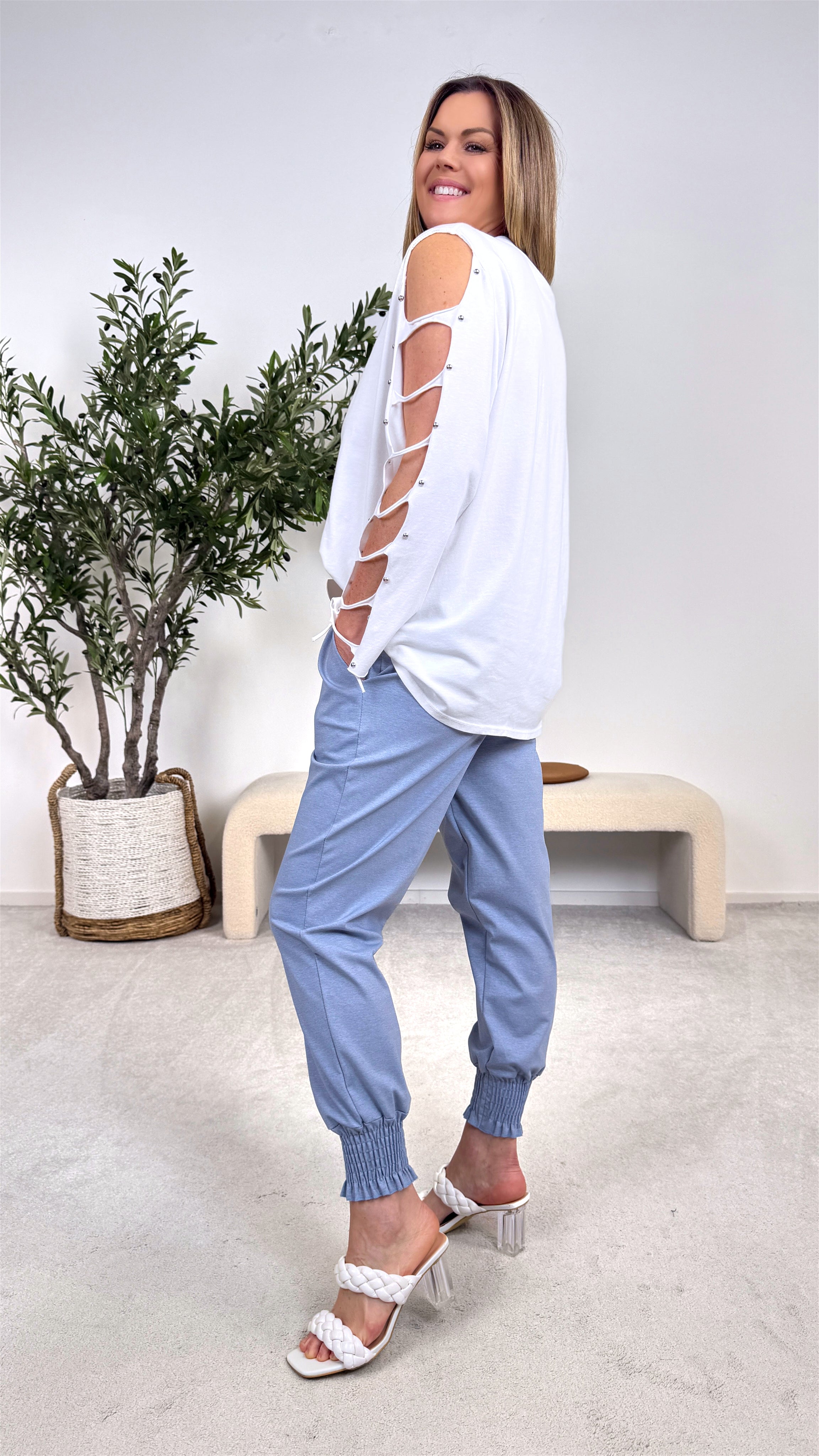 Langarmshirt Elegant Spirit *Weiß*