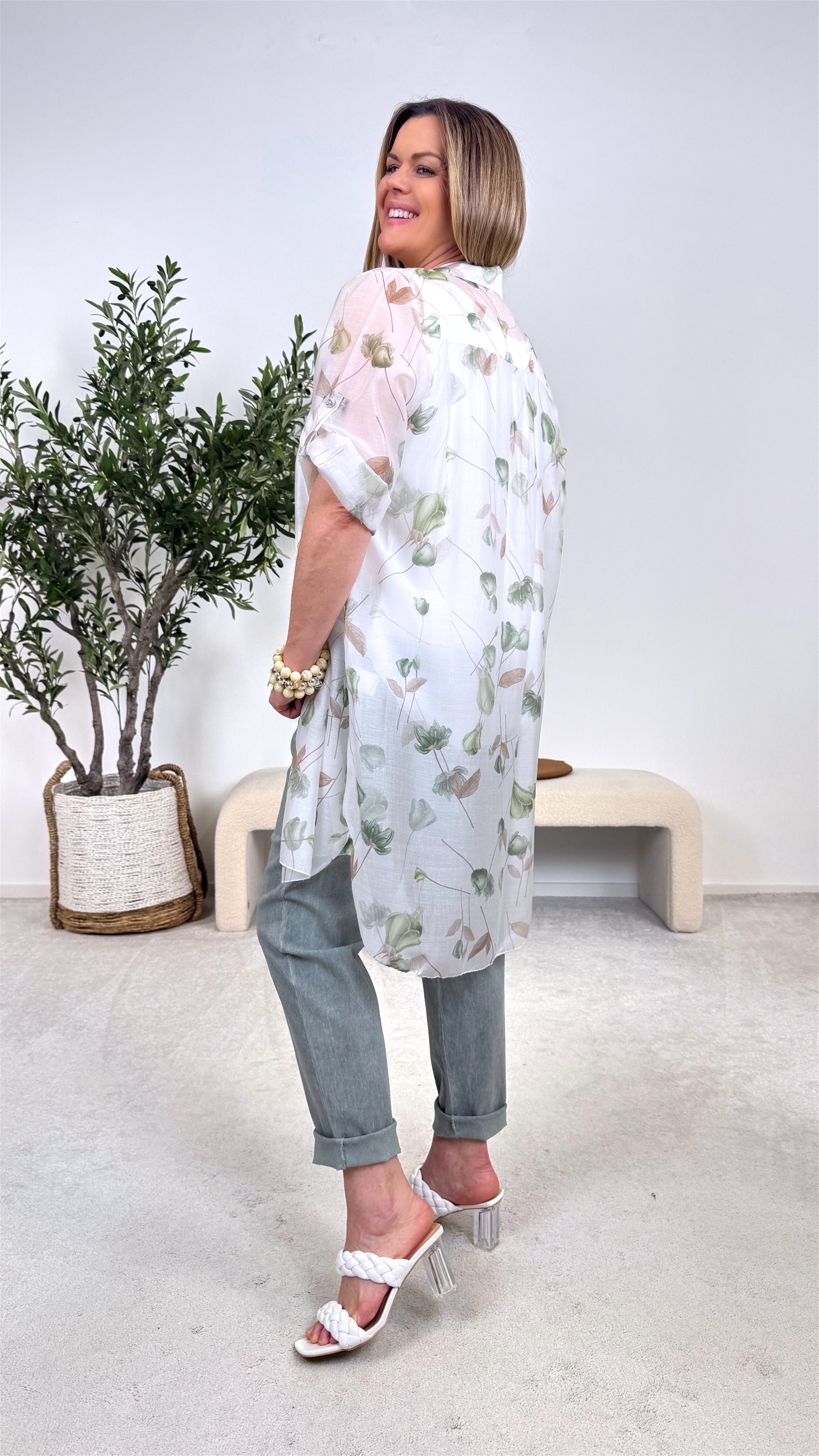 Long-Bluse Forest Harmony *Khaki*