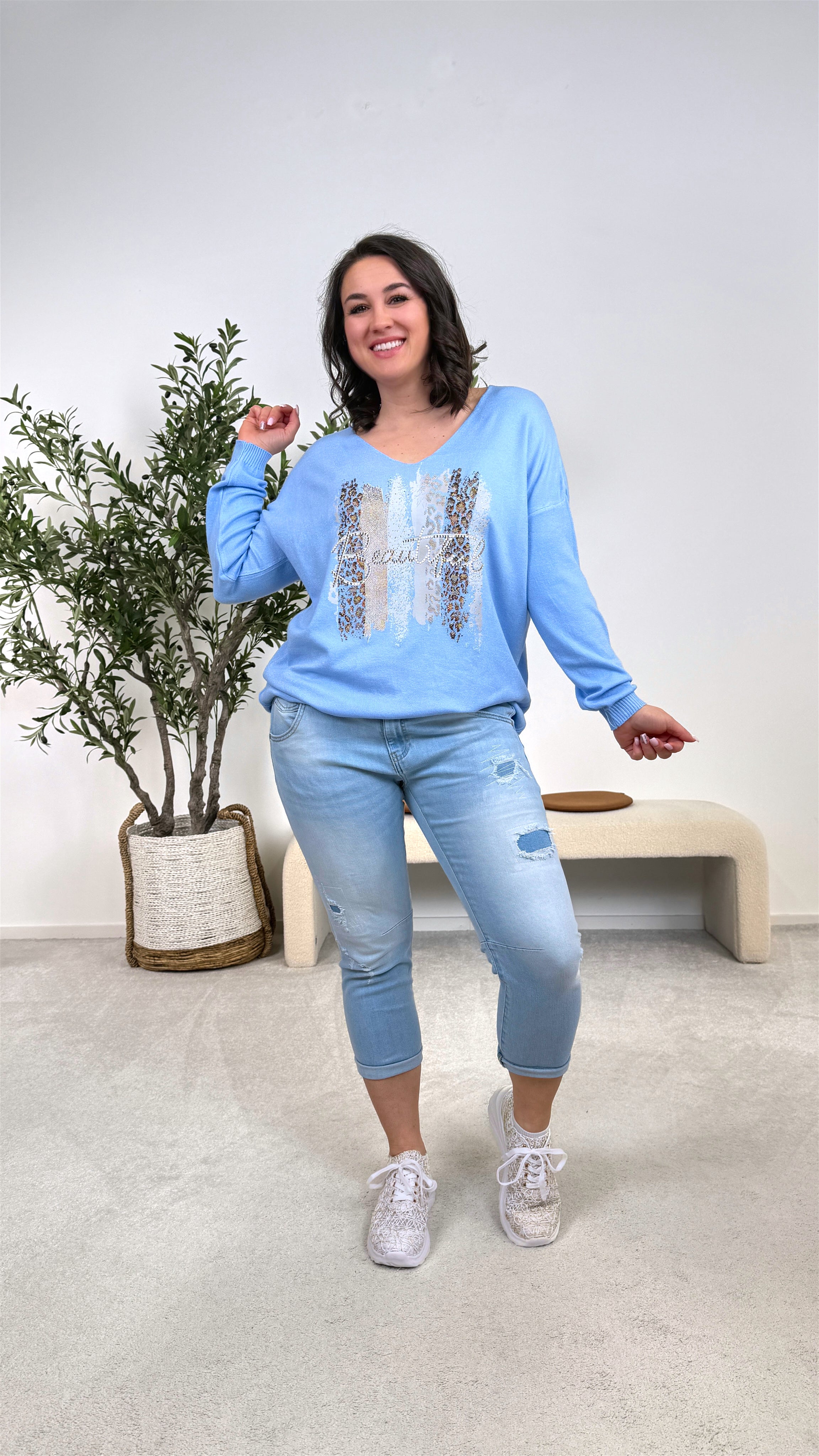 Pullover Blush & Wild *Blau*