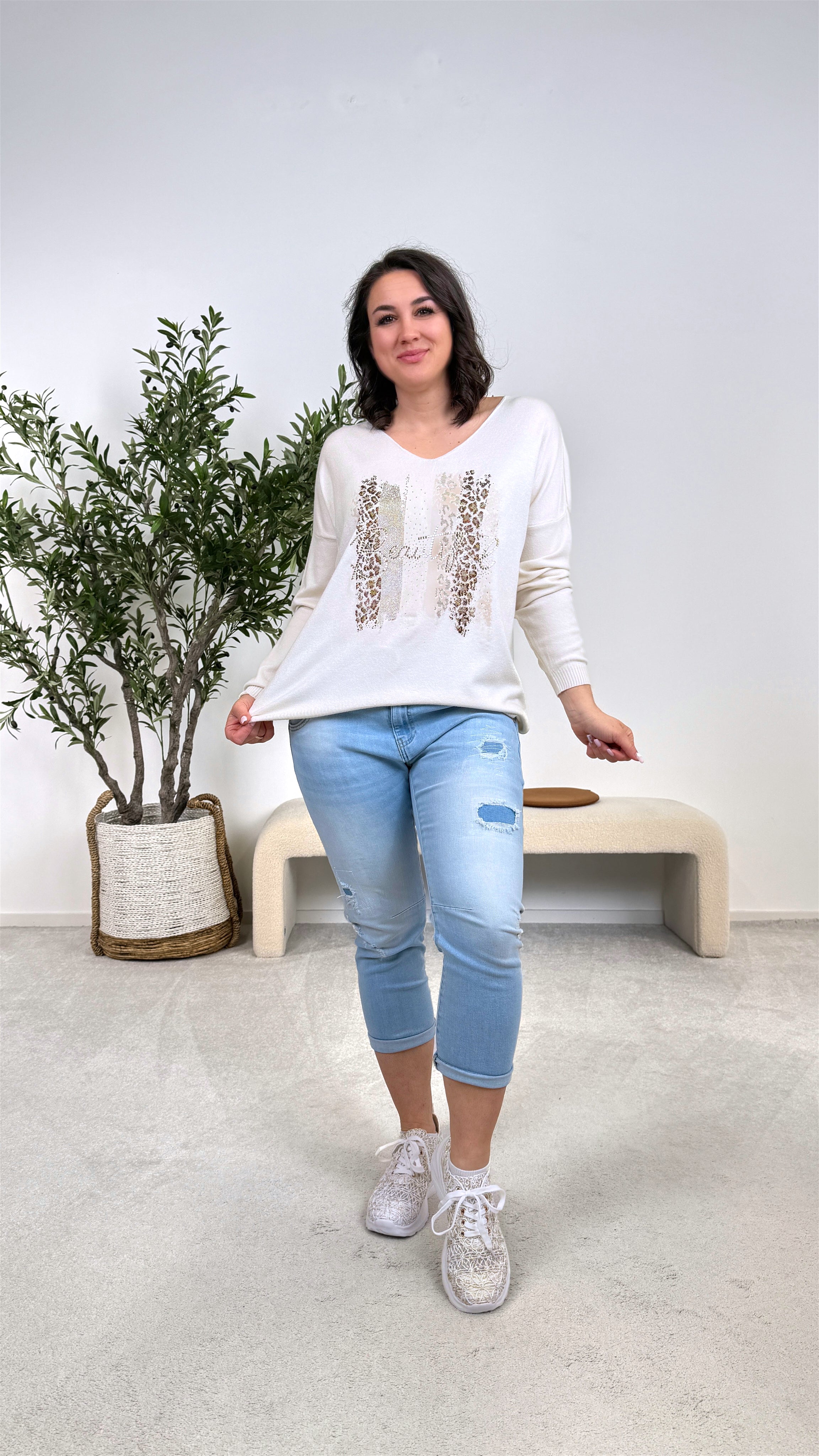 Pullover Blush & Wild *Creme*