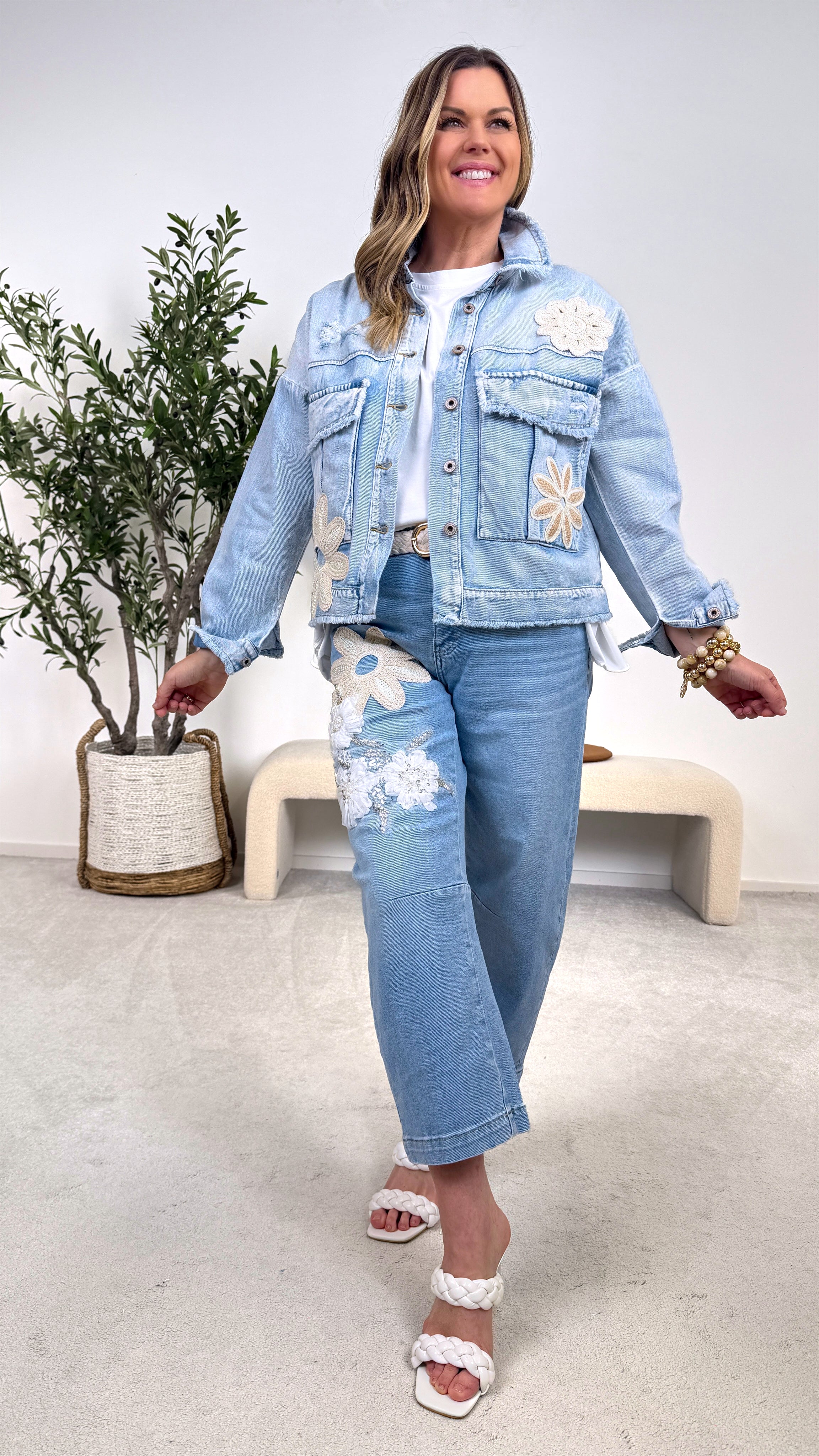 Jeansjacke Flower Power Muse