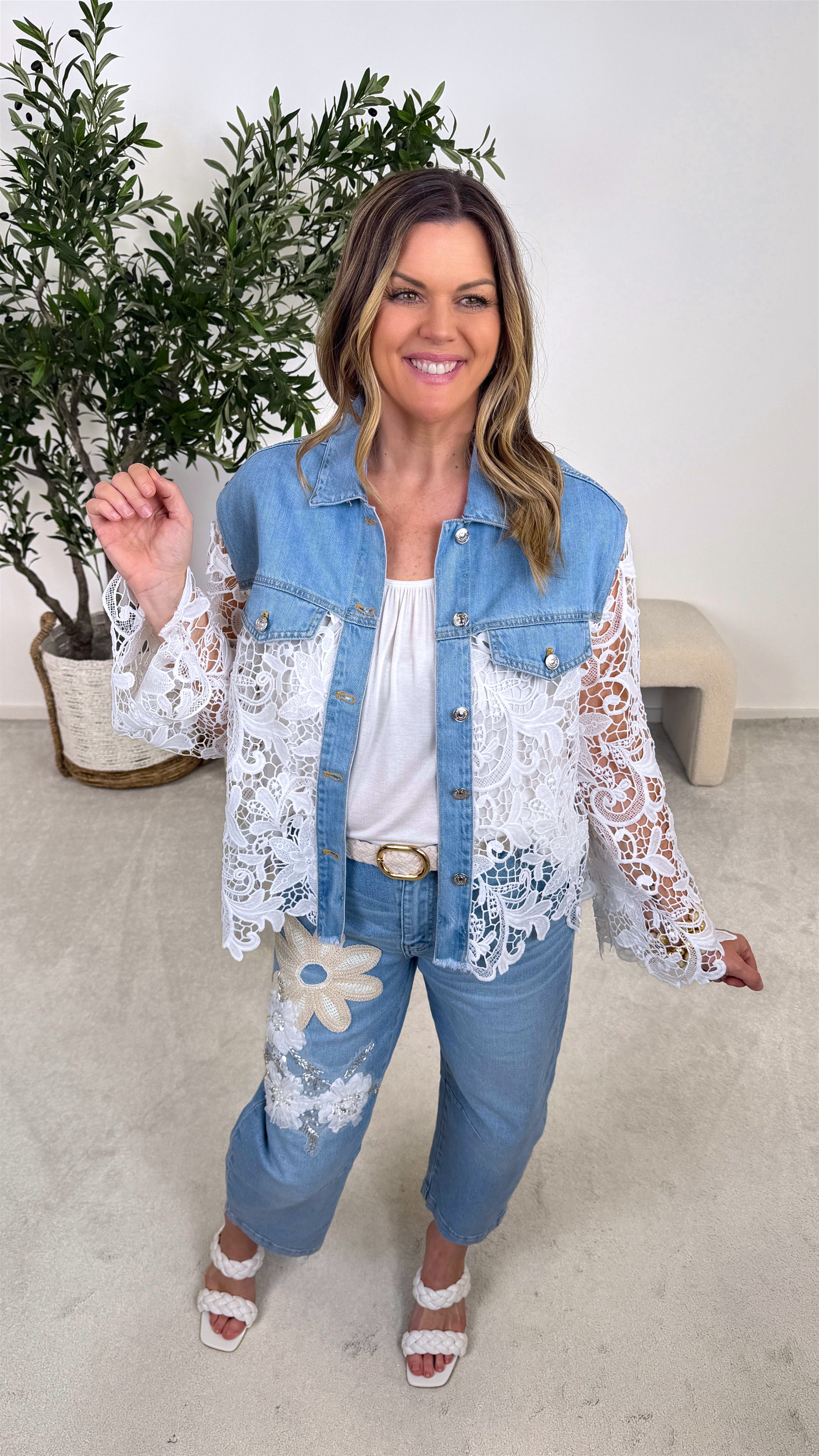 Spitzen-Jacke Florence Power Denim