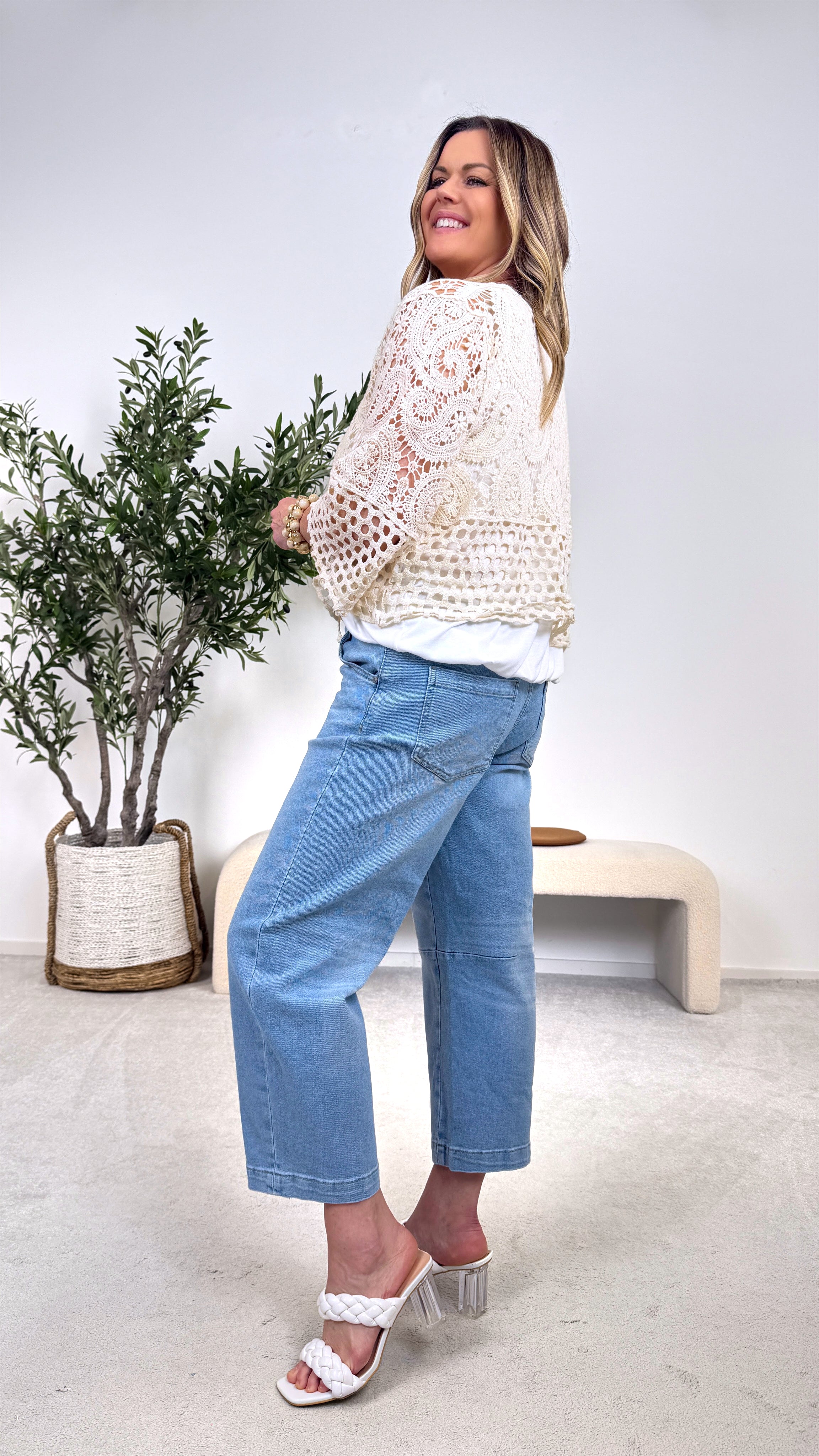 Häkel-Cardigan Wild Ibiza *Beige* (lieferbar ab 23.3.26)