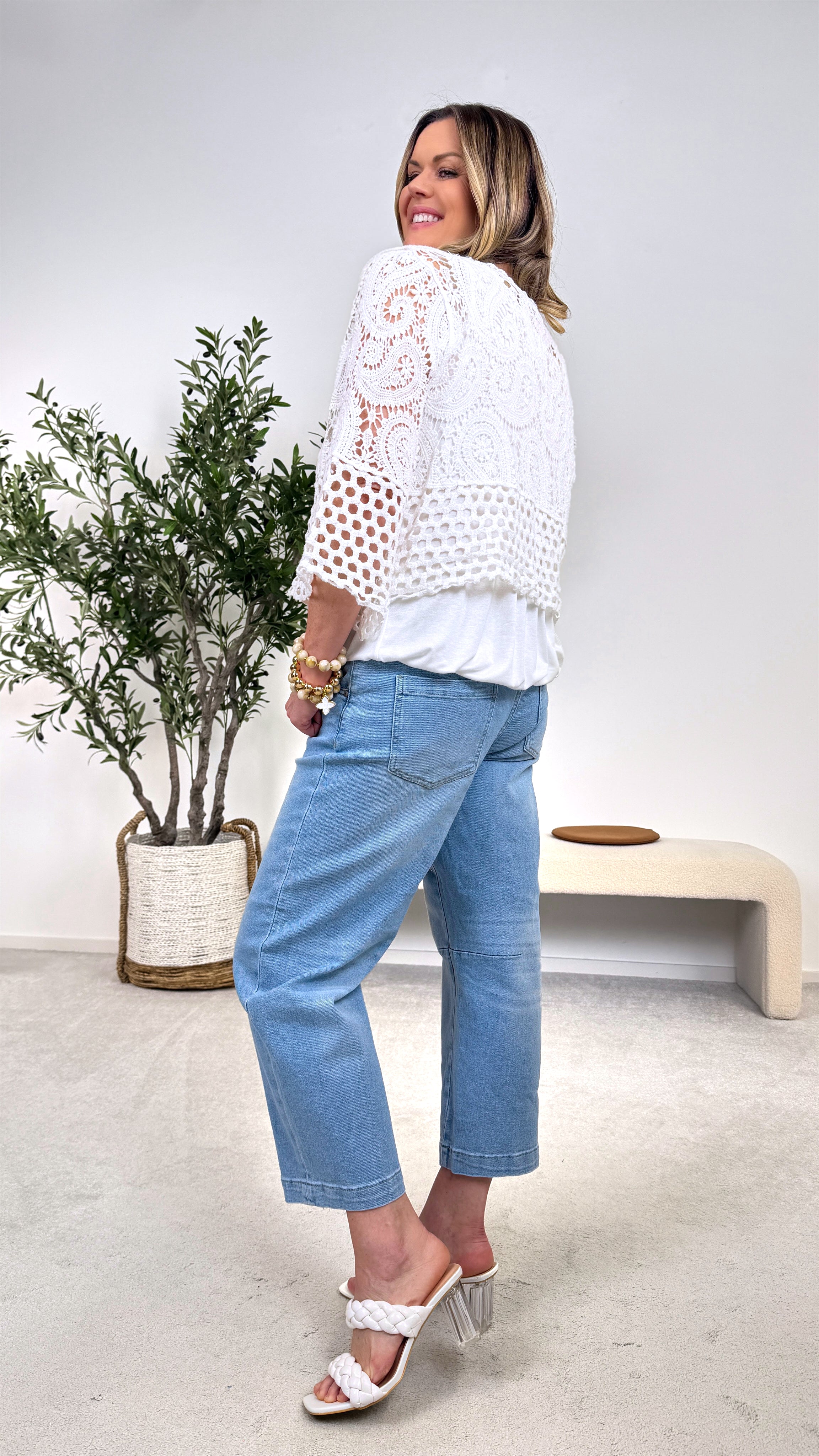 Häkel-Cardigan Wild Ibiza *Weiß* (lieferbar ab 23.3.26)