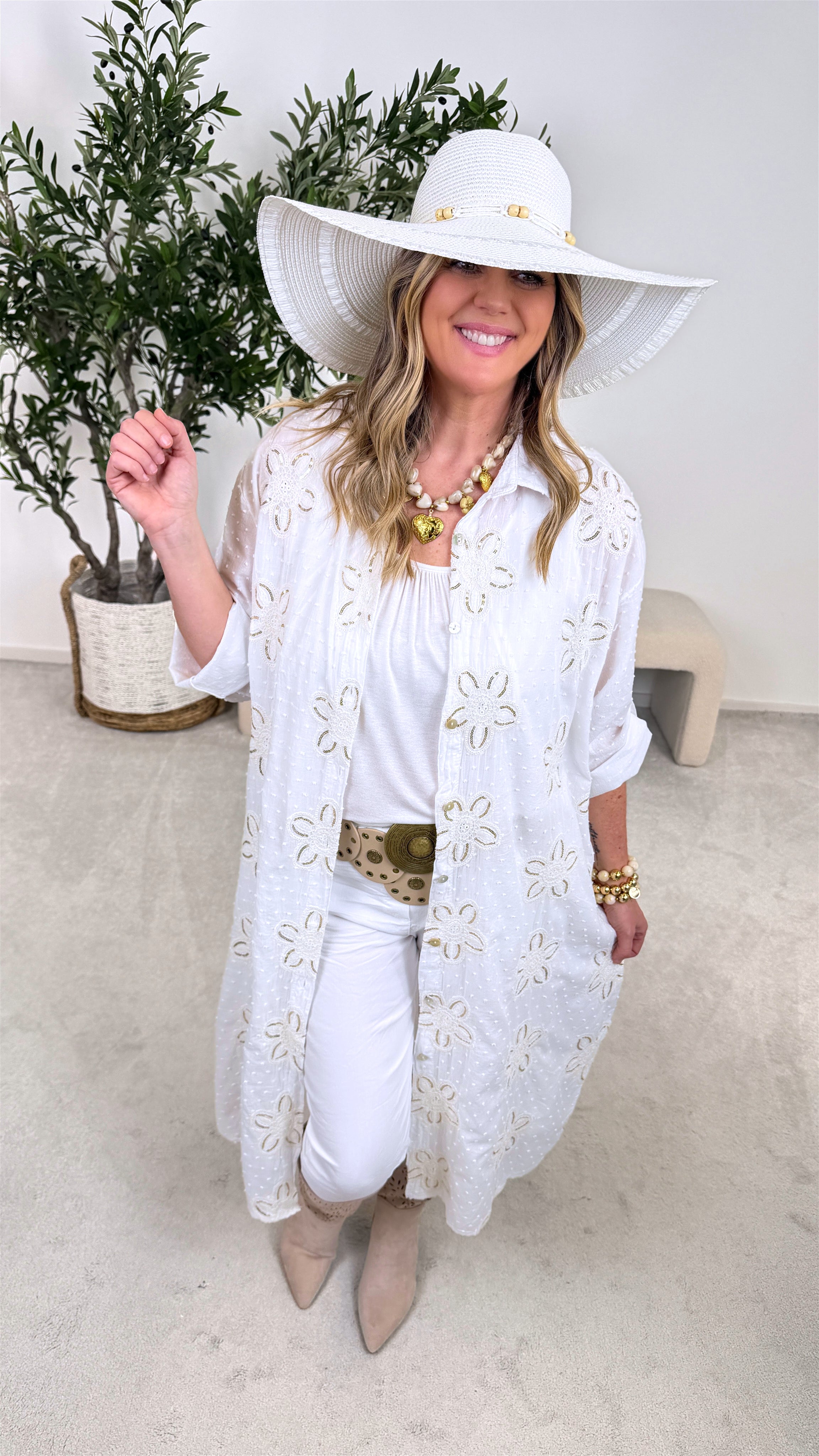 Blusenkleid Magic Blossom *Weiß*