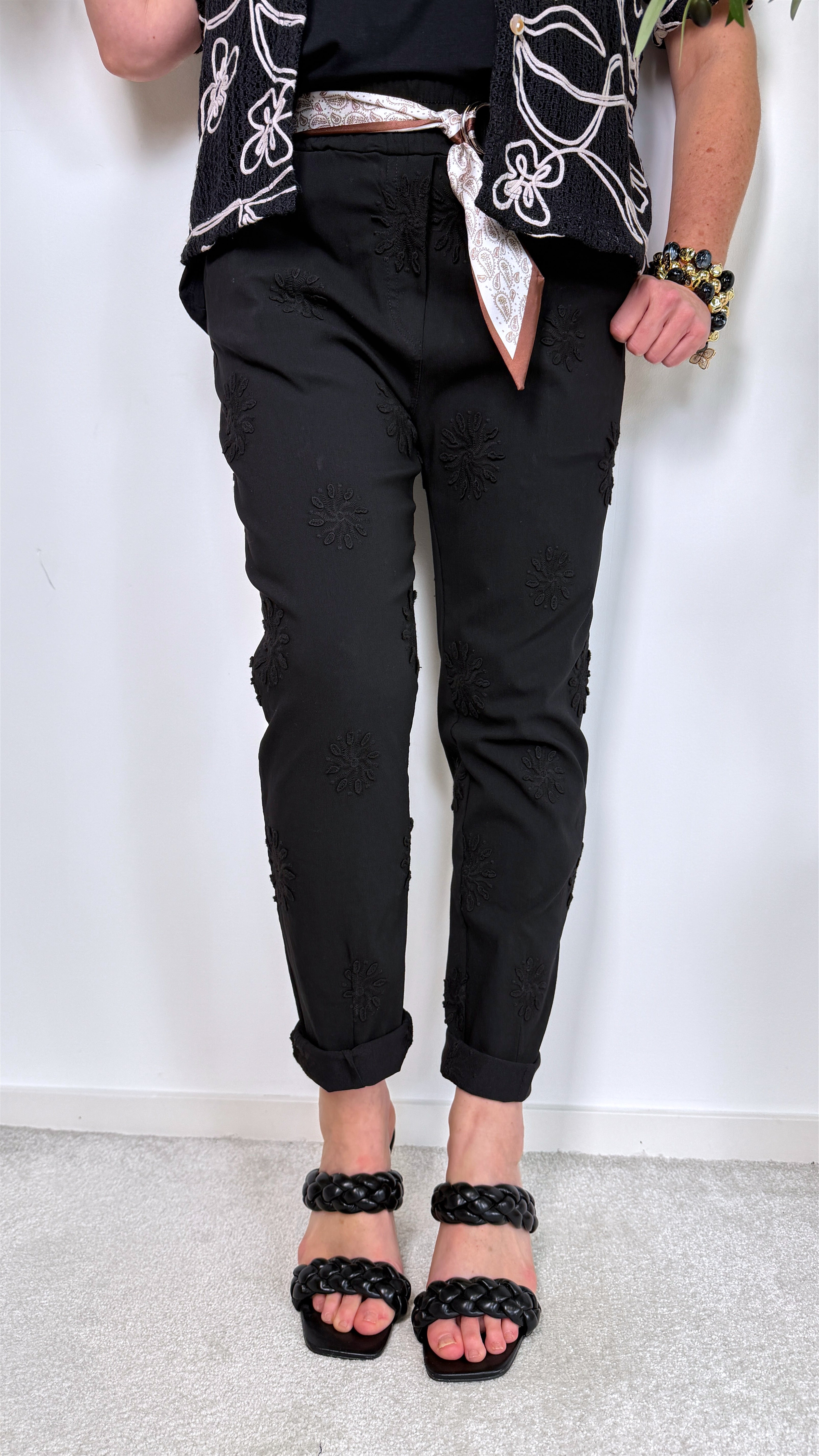 Jogpants BOHO Flower *Schwarz*