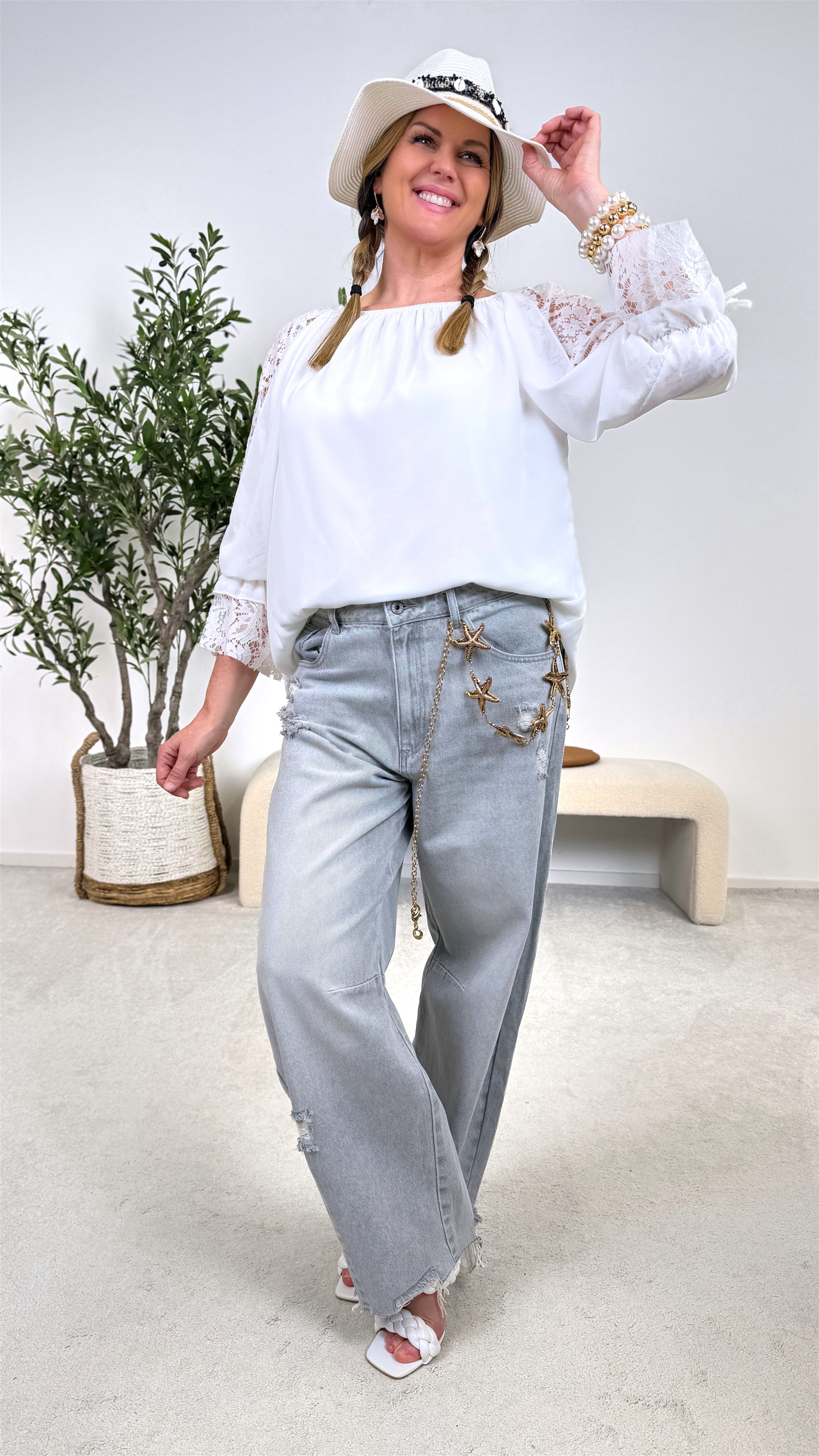 Blusenshirt Dream Elegance *Weiß* (lieferbar ab 23.3.26)