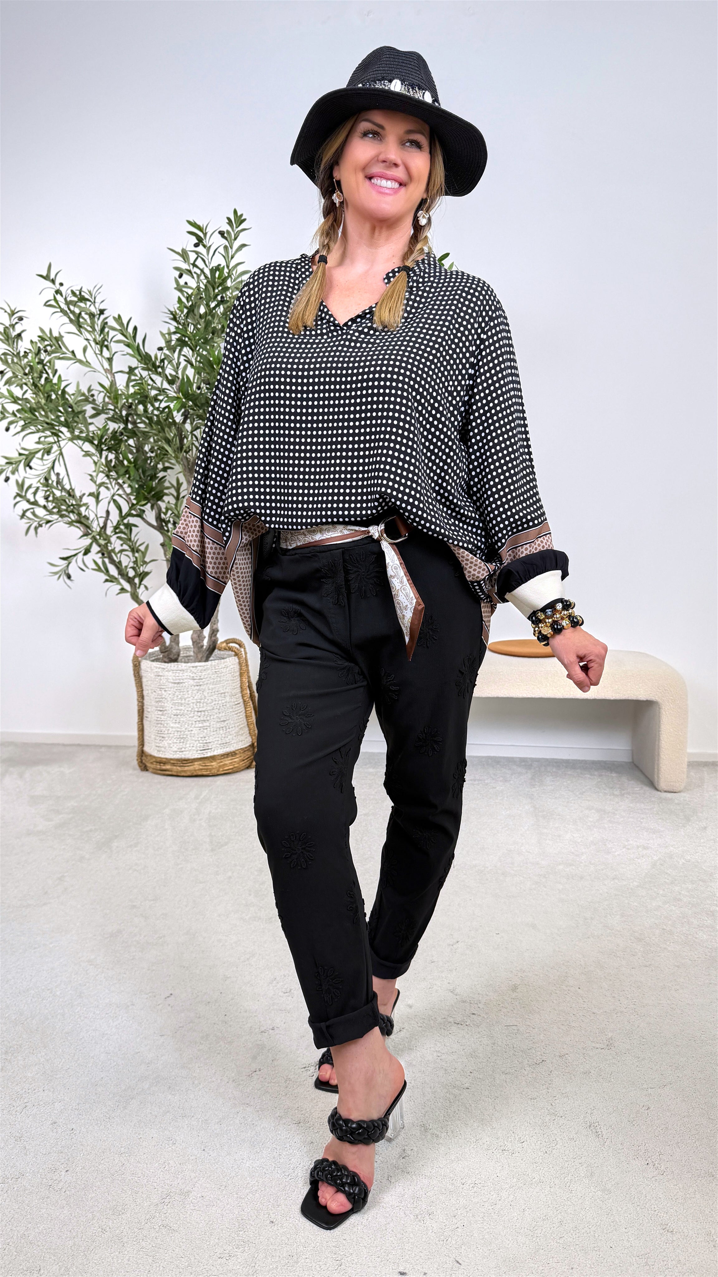 Jogpants BOHO Flower *Schwarz*