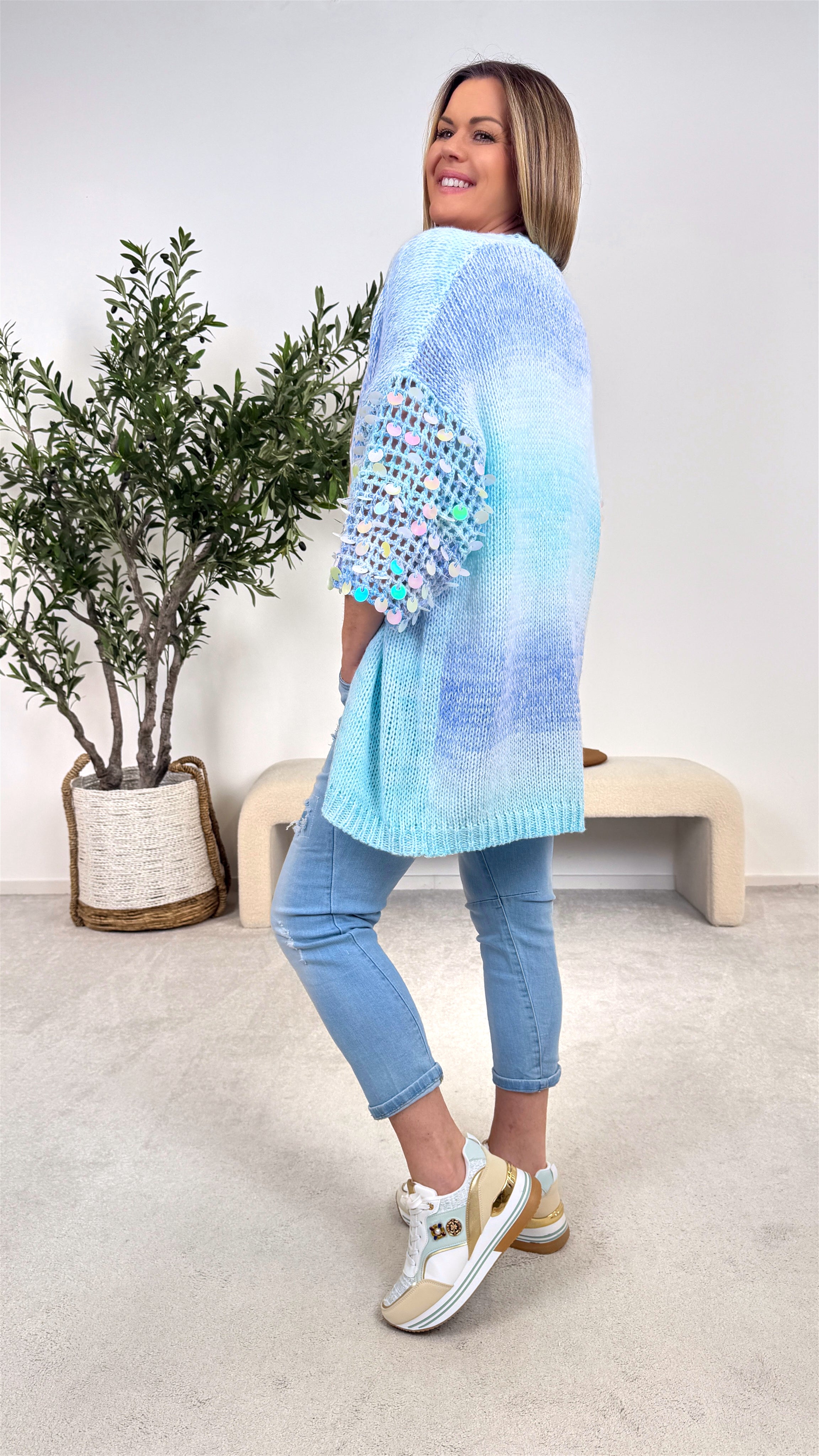 Strickjacke Malibu Glow *Blau*