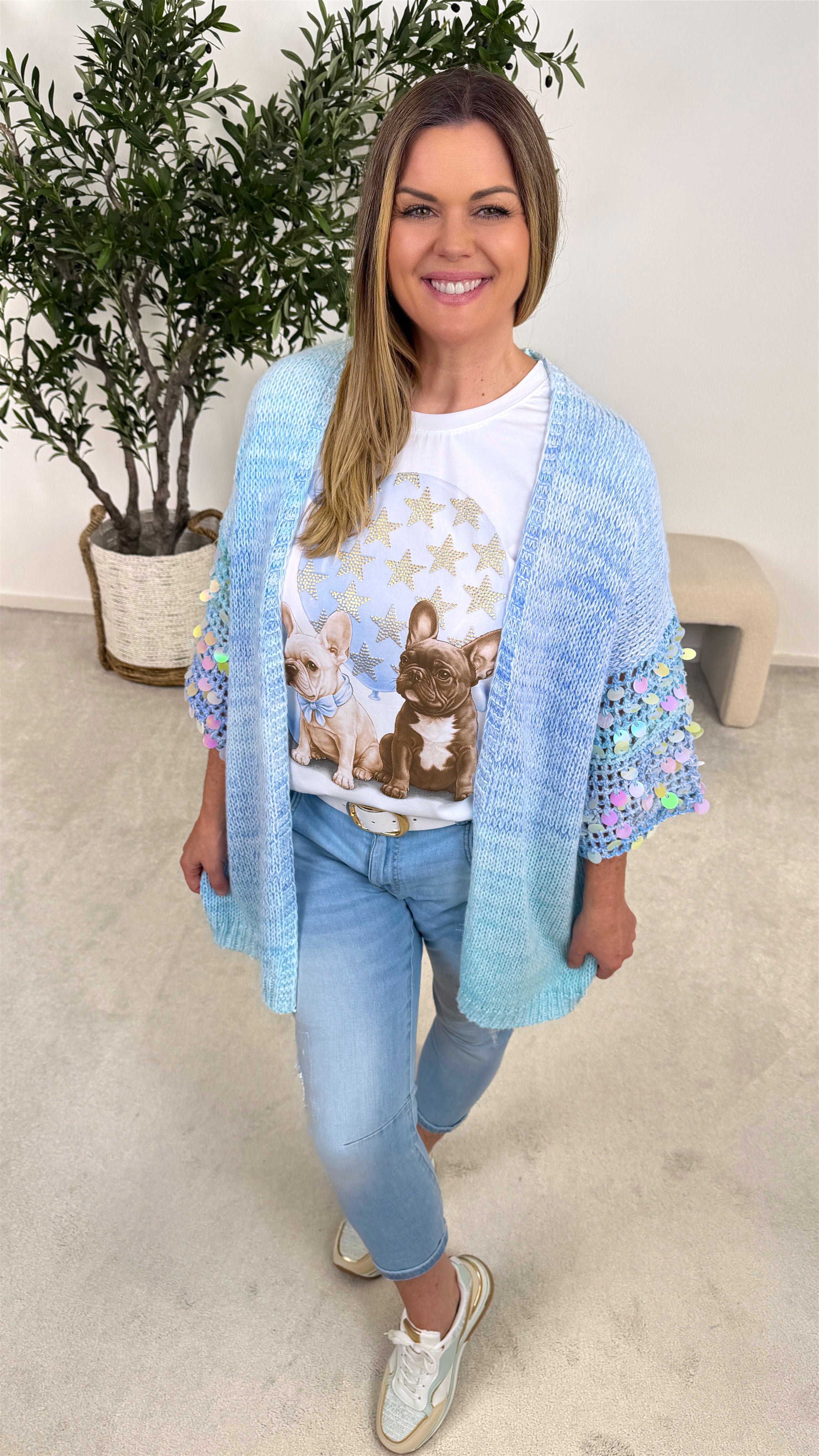 Strickjacke Malibu Glow *Blau*