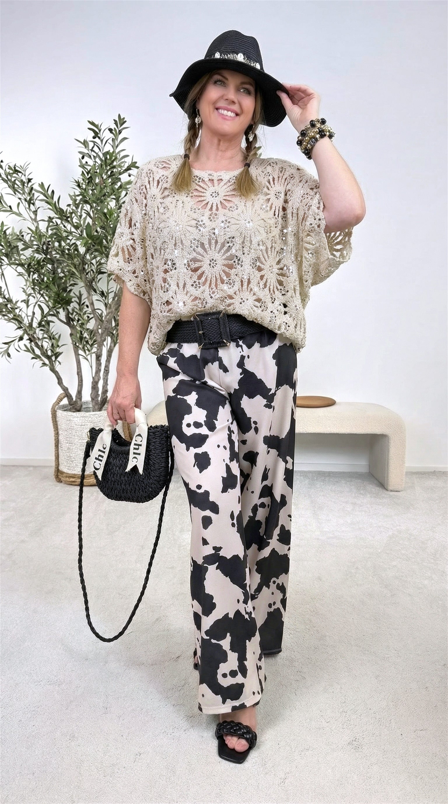 Häkel-Shirt St. Tropez Sparkle *Beige*