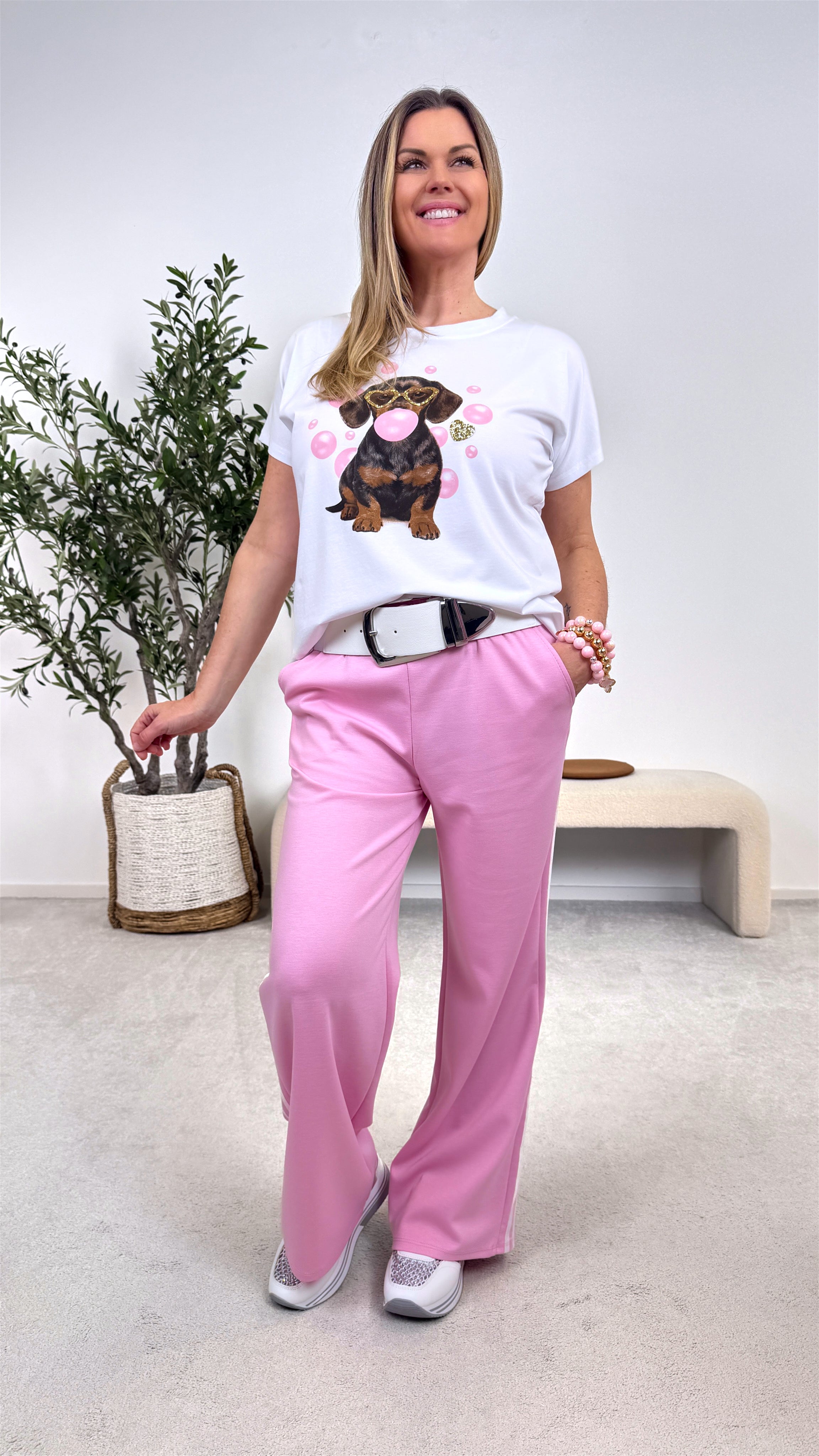 Sweathose Miami Energy *Rosa/Weiß*