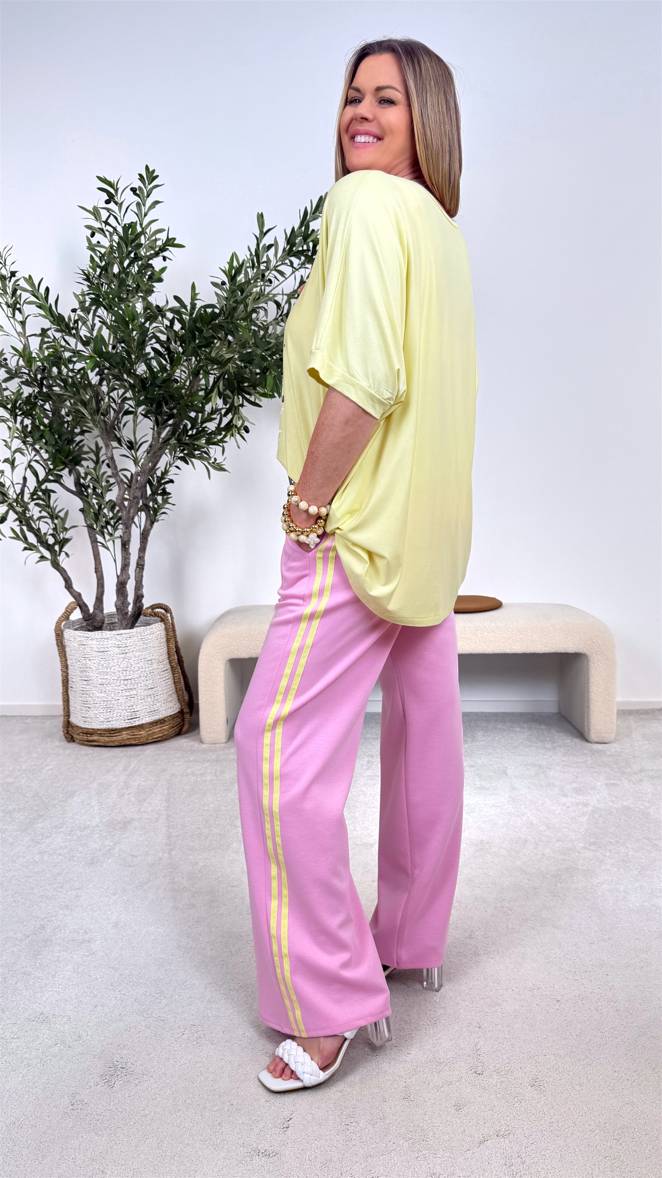 Sweathose Miami Energy *Rosa/Gelb*