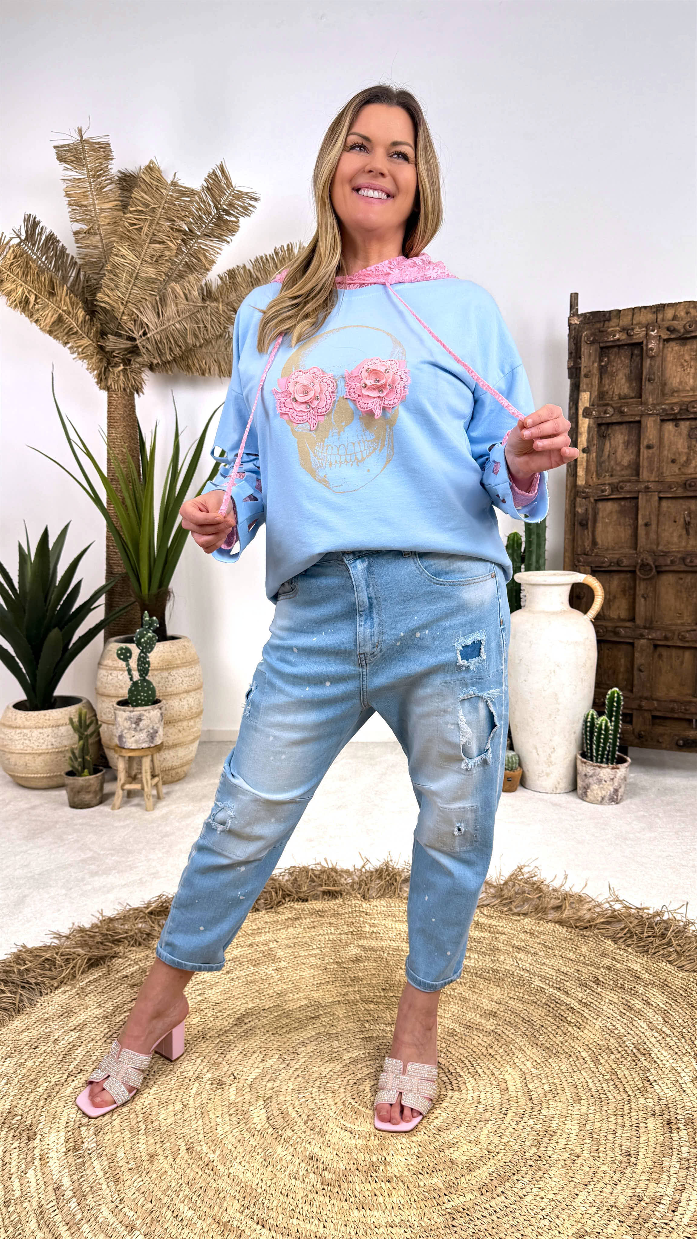 Sweatshirt Sunshine Rebel *Blau*