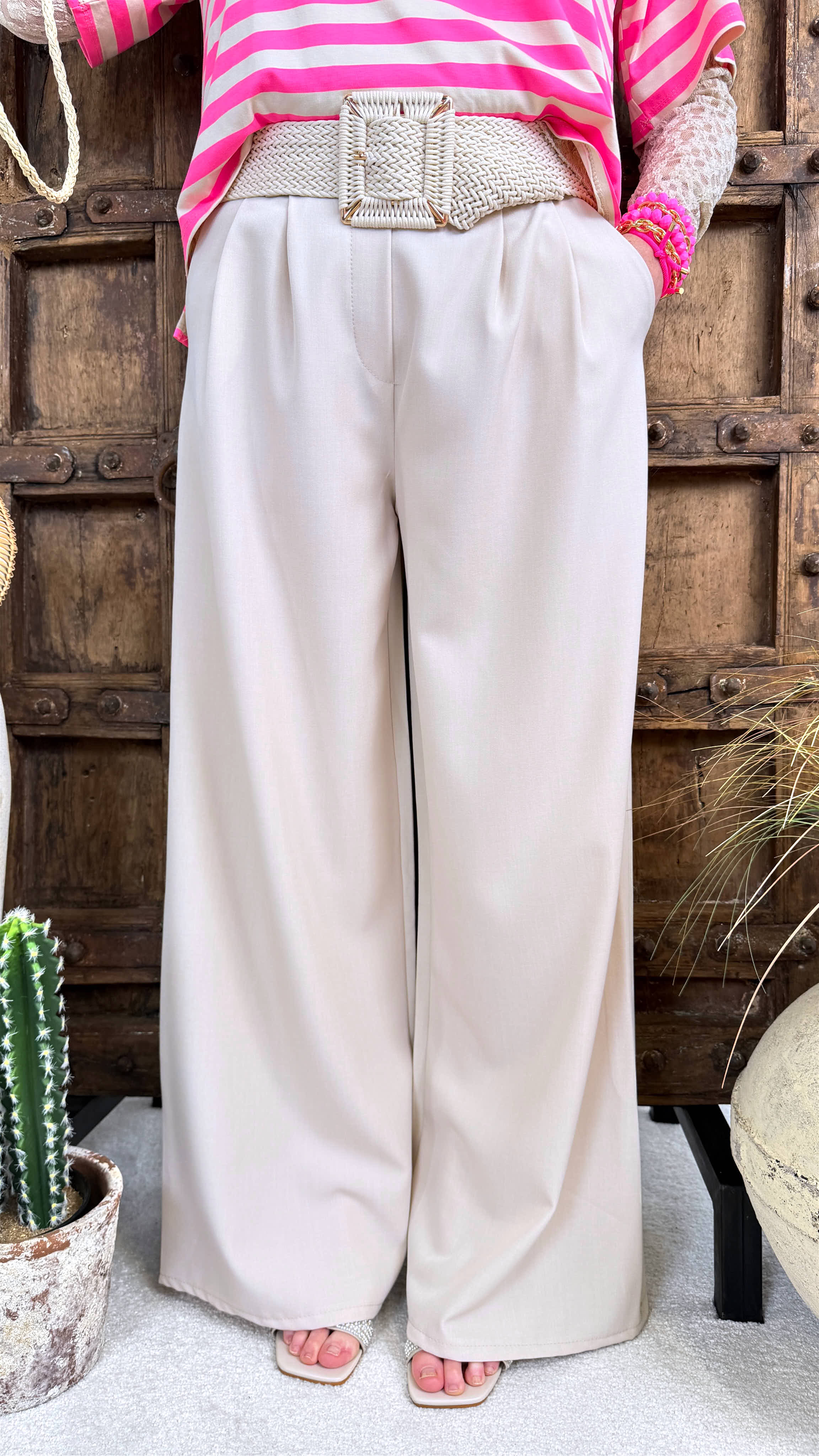 Weite Hose Flowing Muse *Beige*