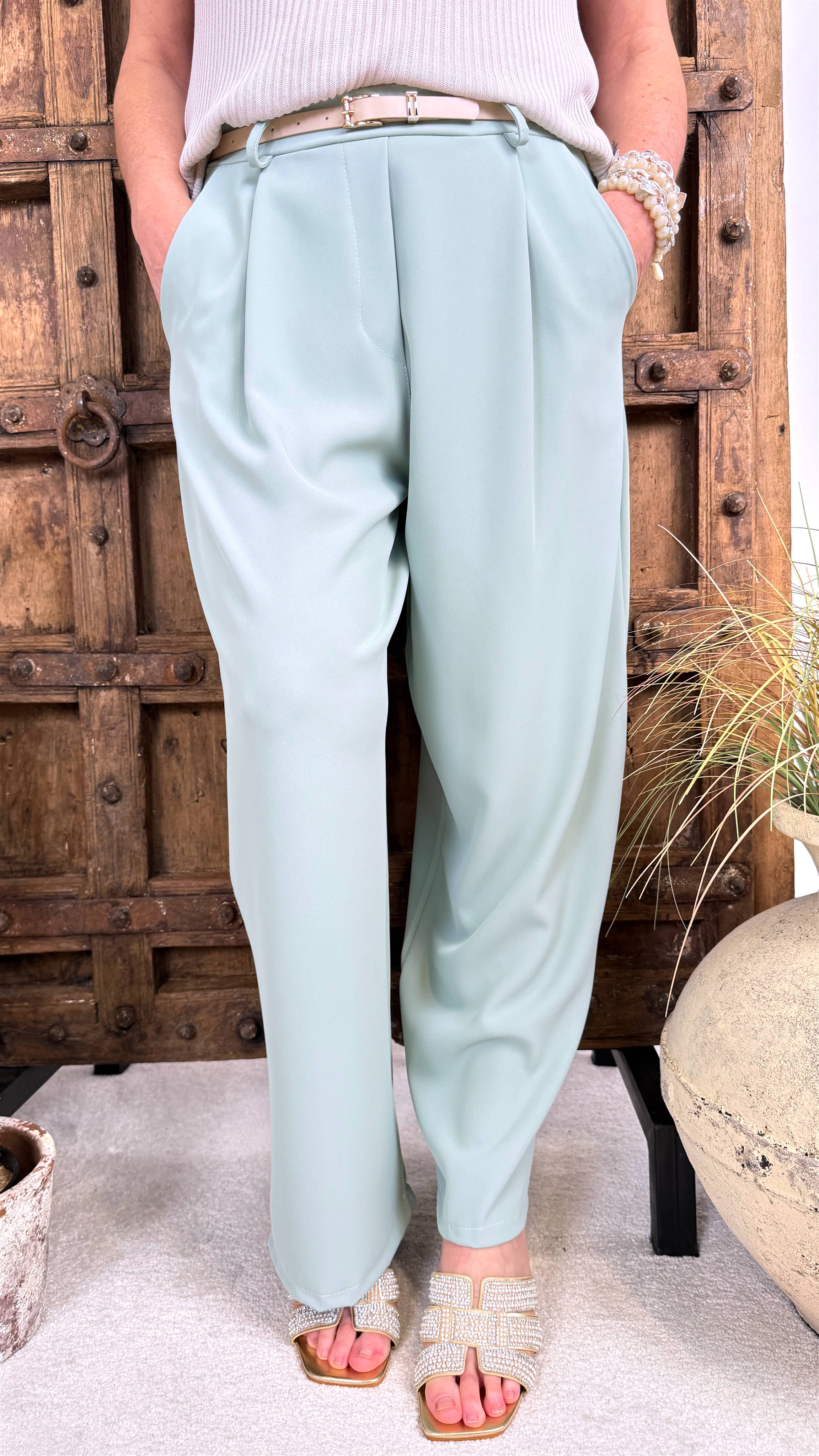 Weite Hose Boss Mood *Salbei*