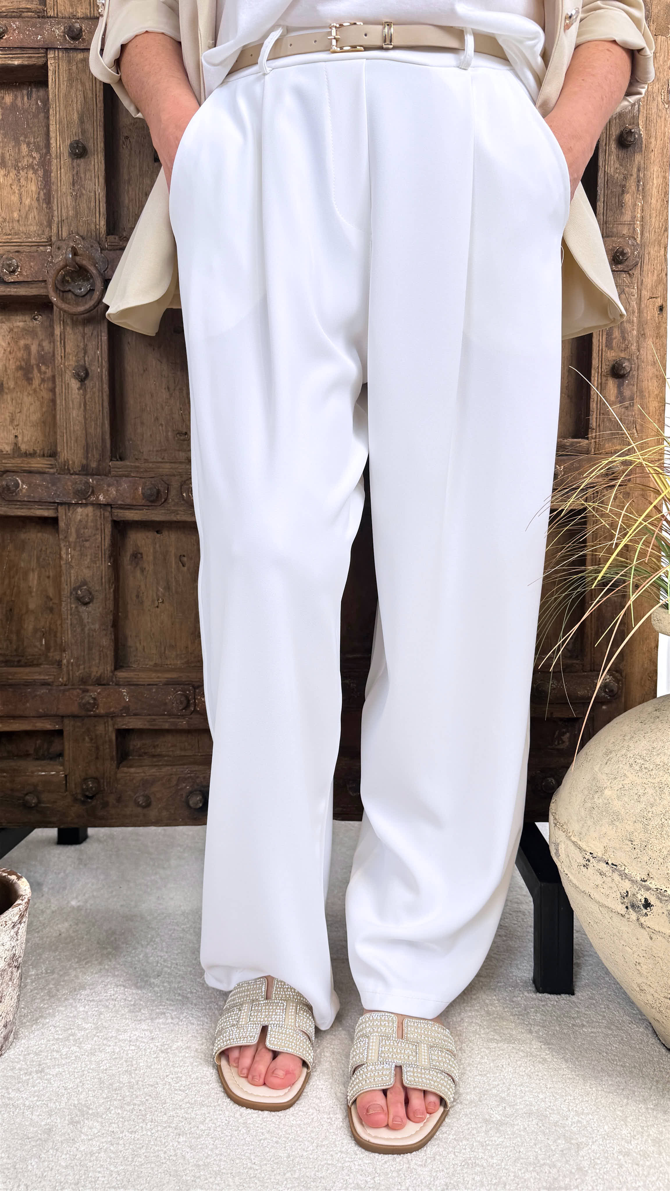 Weite Hose Boss Mood *Weiß*