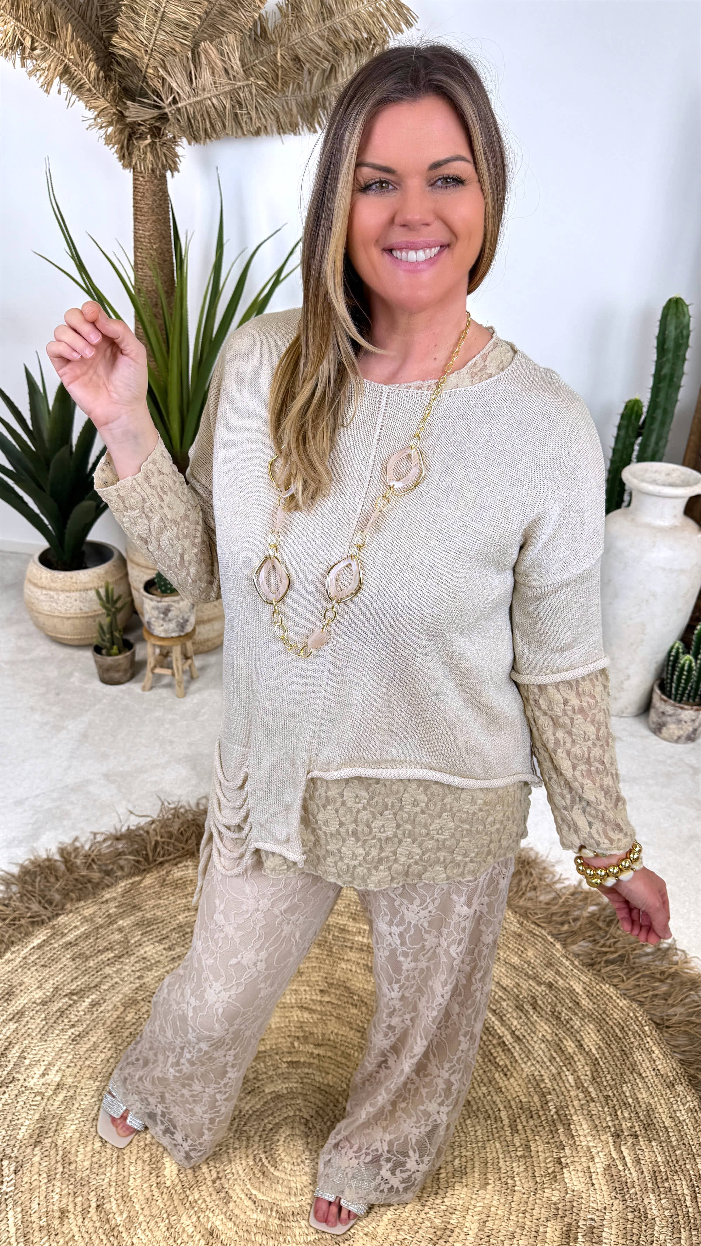 Pullover Daily Rebel *Beige*