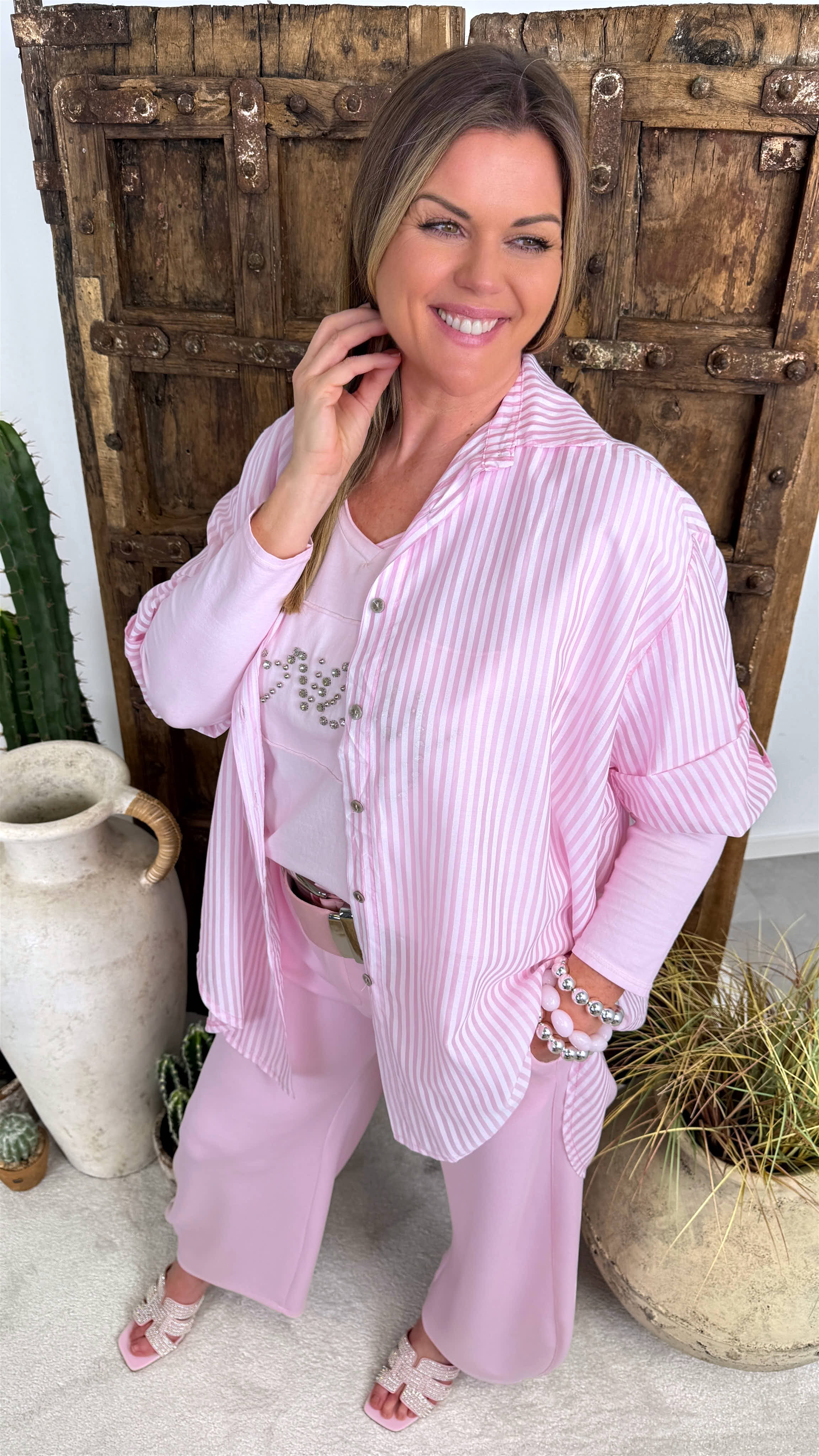 Bluse Summer Stripes *Rosa*