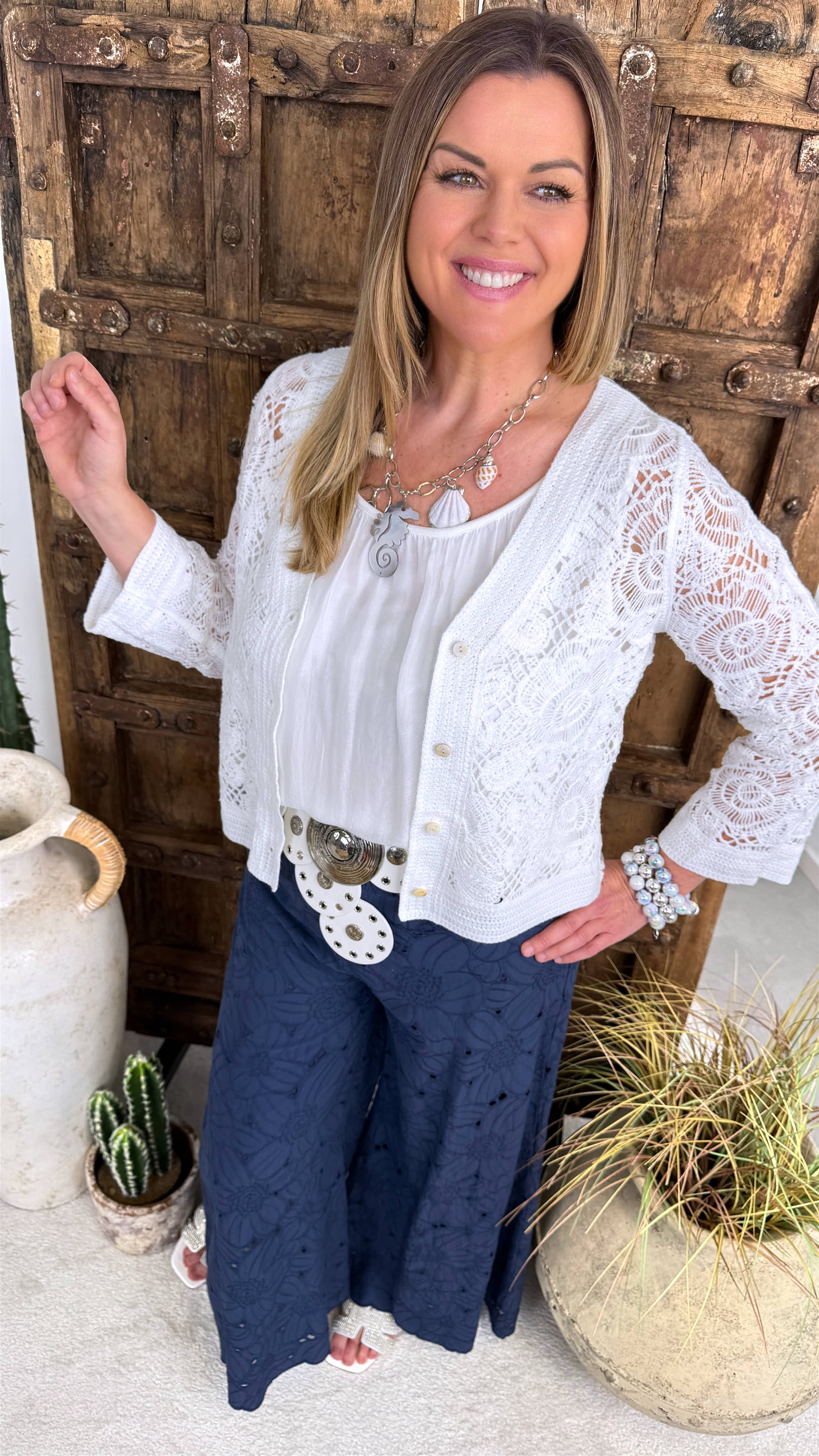 Häkel-Cardigan Ibiza Lace *Weiß*