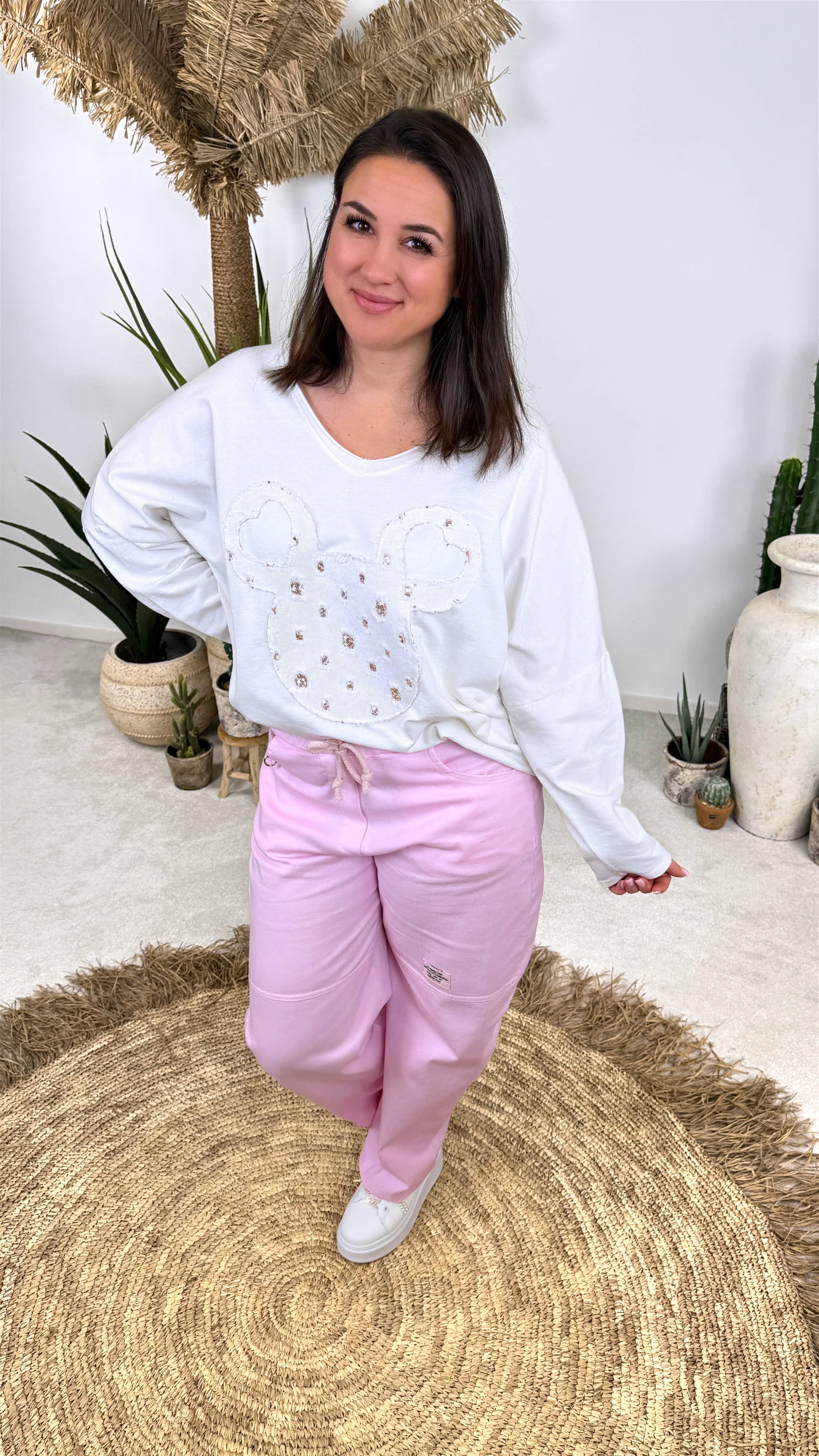 Langarmshirt Sweet Queen *Weiß*