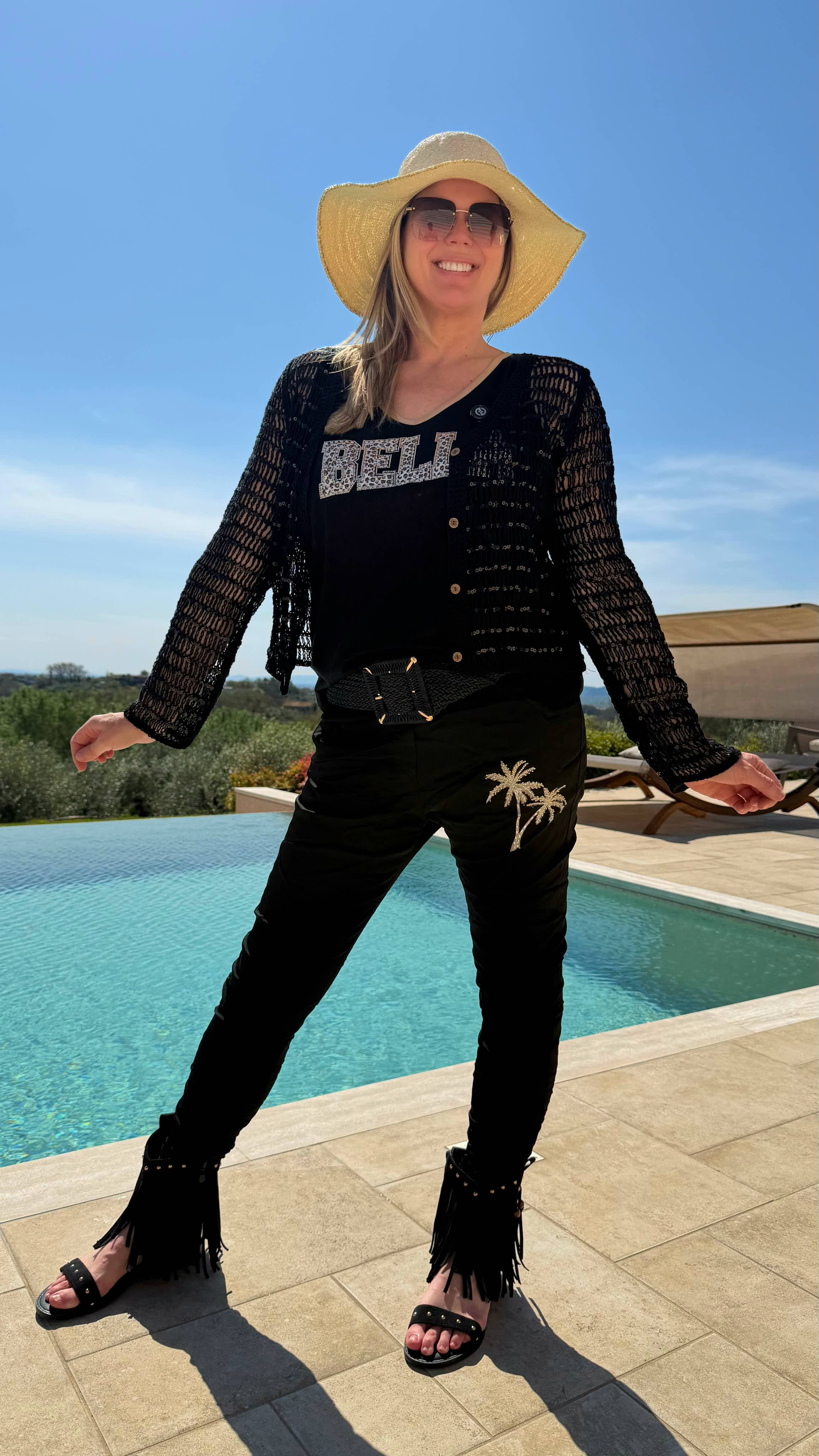 Häkel Cardigan Summer Glam *Schwarz*