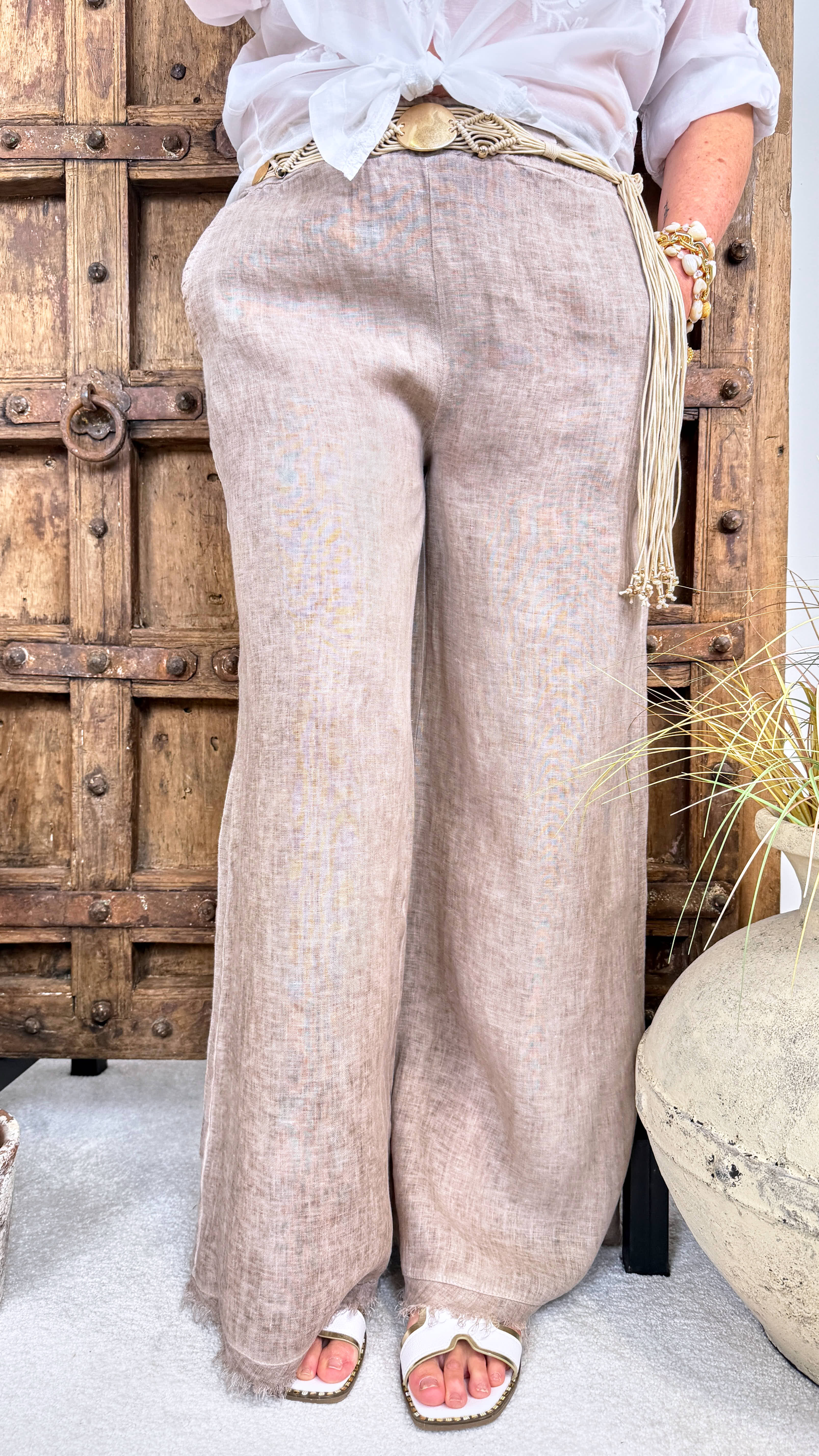 Leinenhose Ibiza Sand *Taupe*