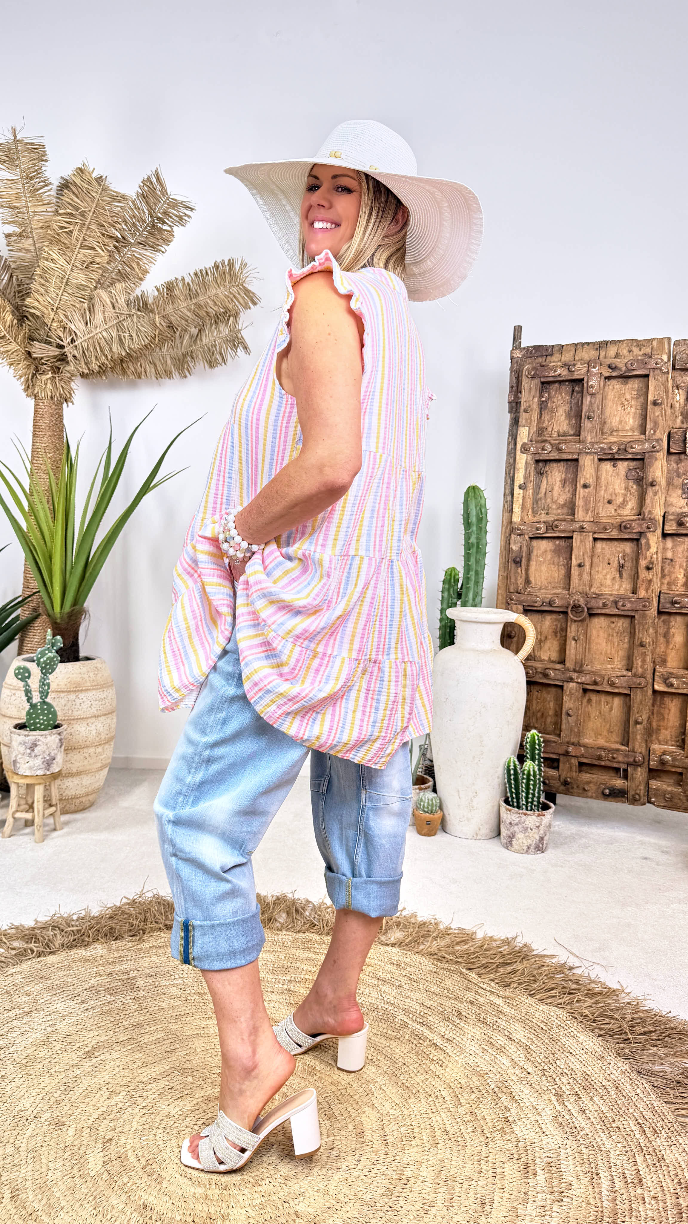 Tunika Kleid Capri Rainbow