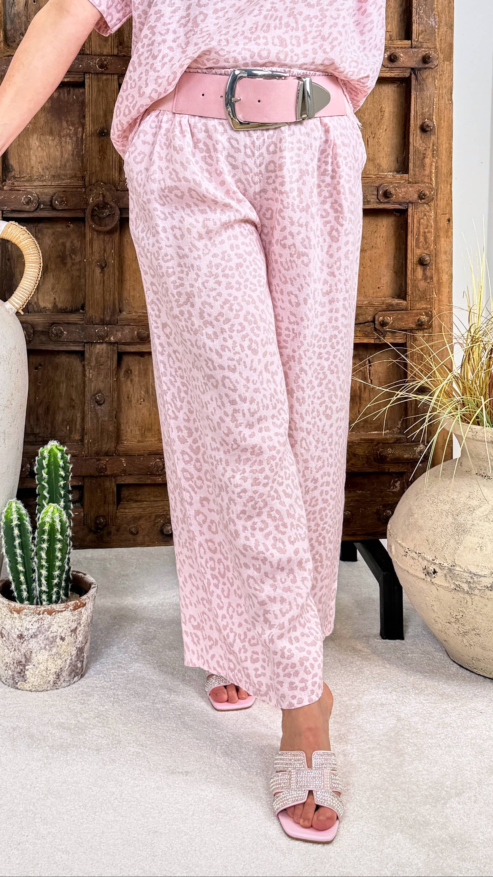 Leinen Hose Wild Comfort *Rosa*