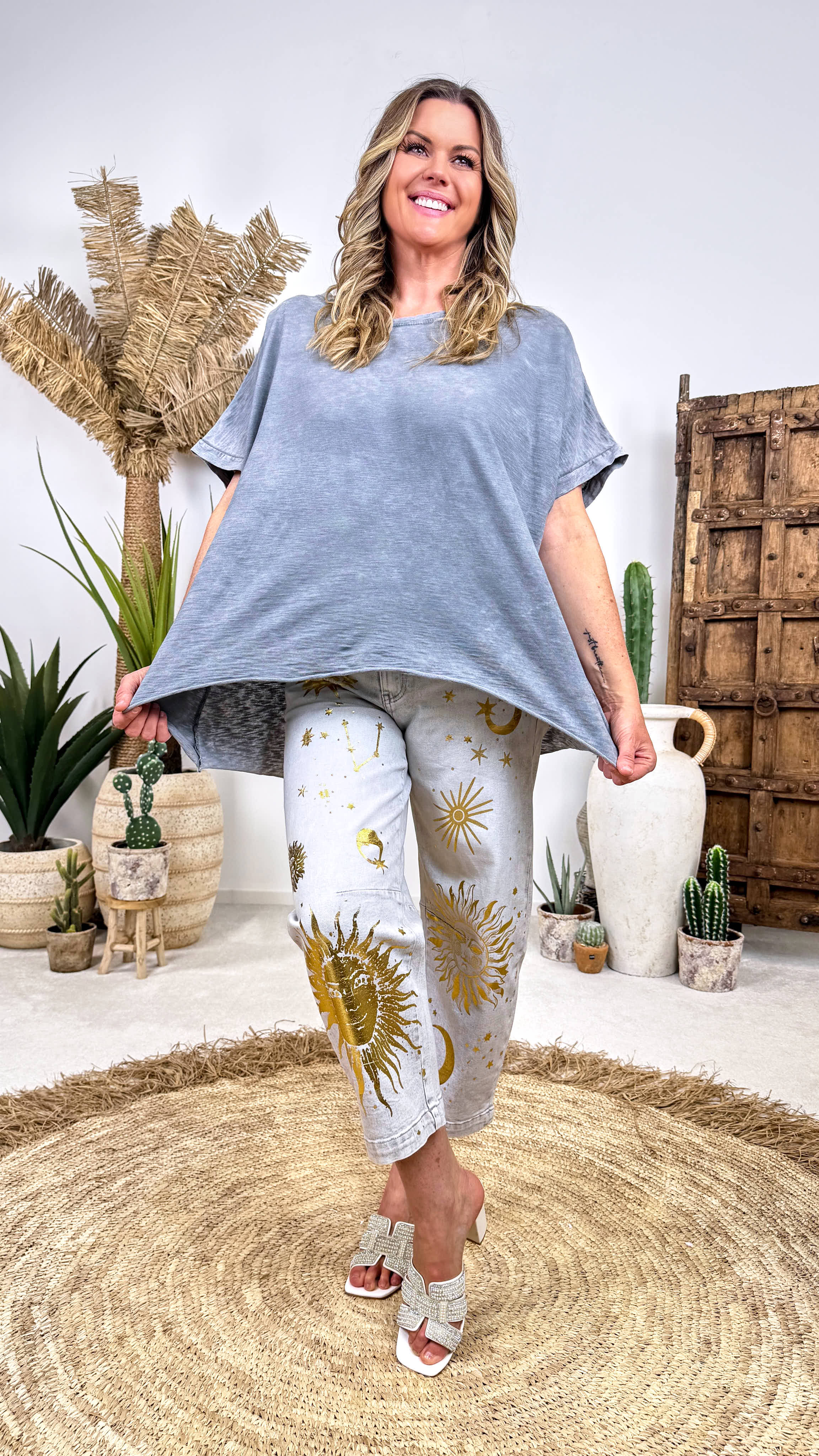 Oversized Shirt Soul Beauty *Grau*