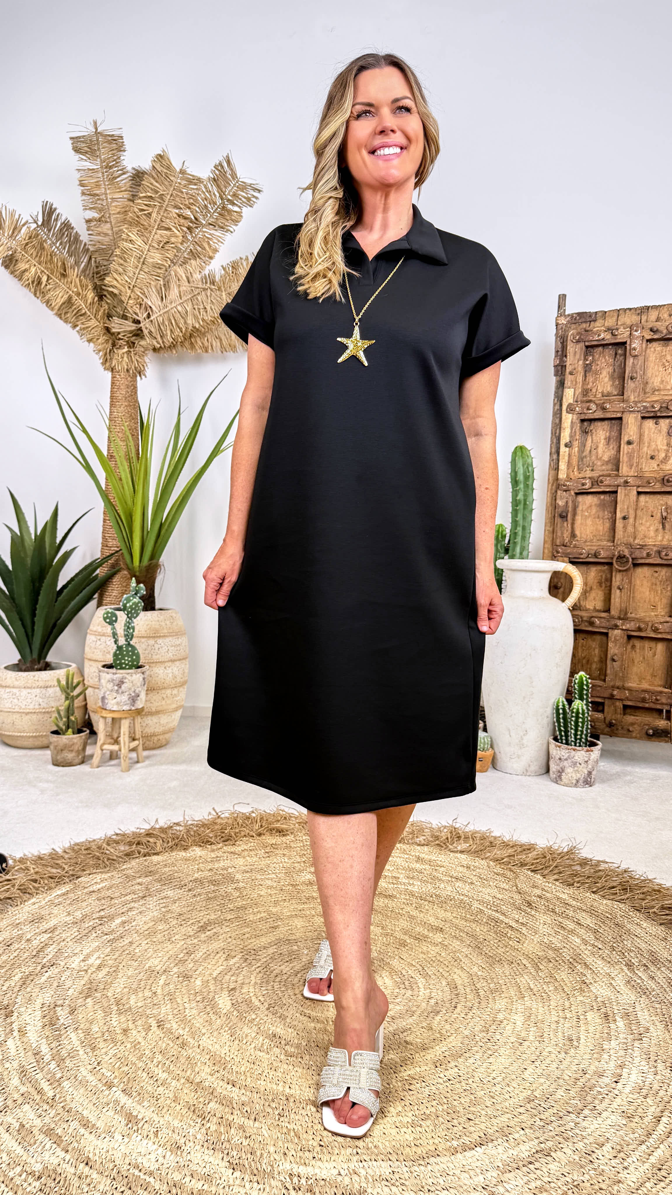 Kleid Soft Polo *Schwarz*