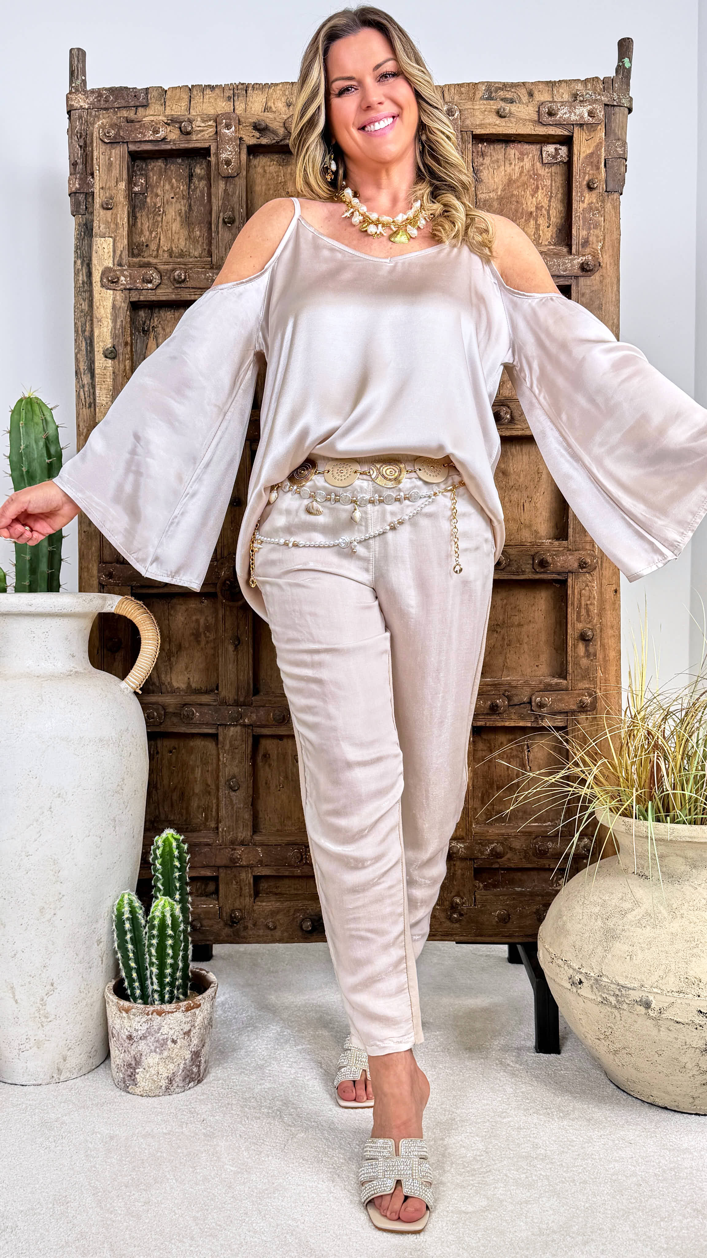 Blusenshirt Easy Glam *Beige*