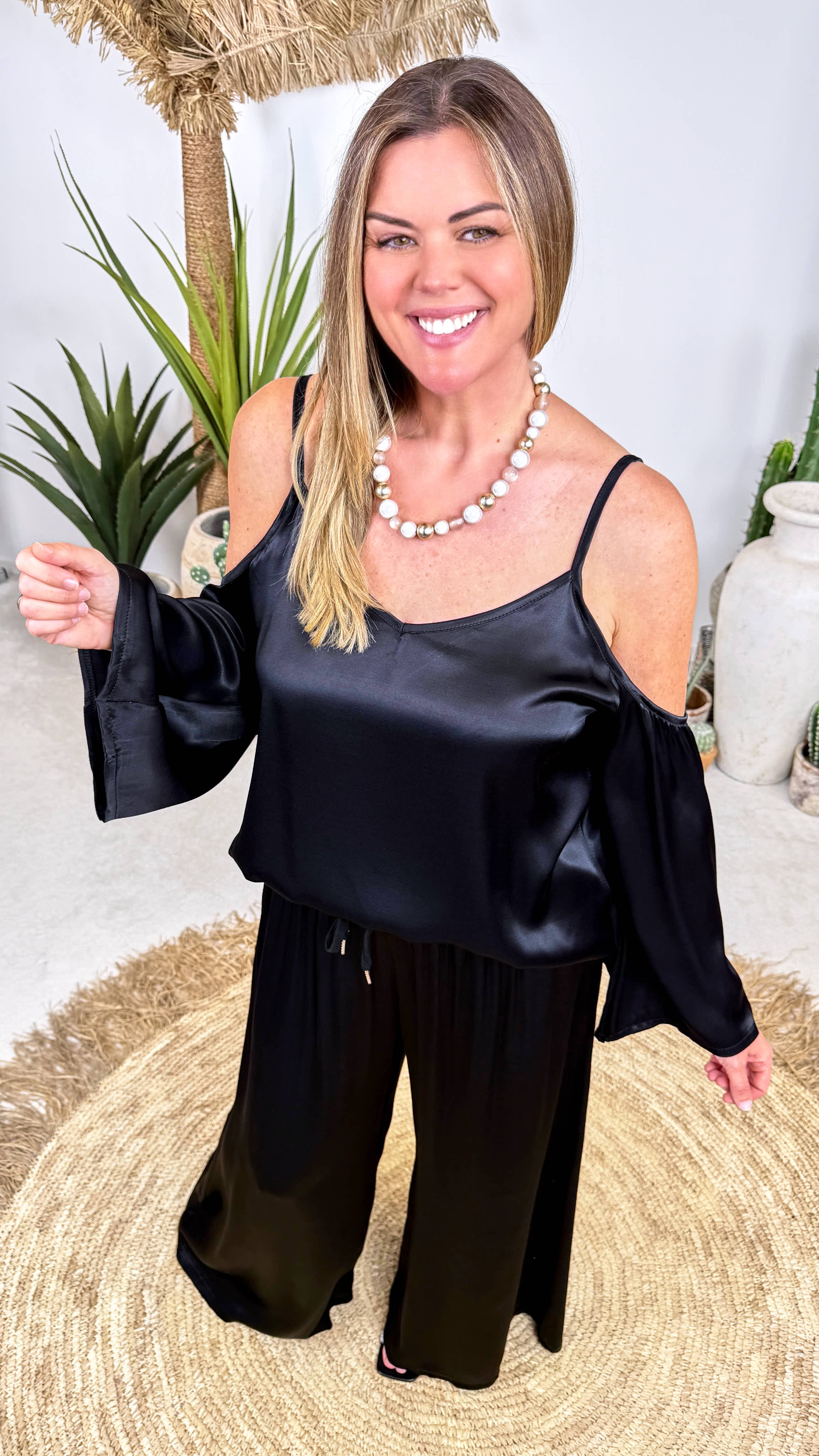 Blusenshirt Easy Glam *Schwarz*