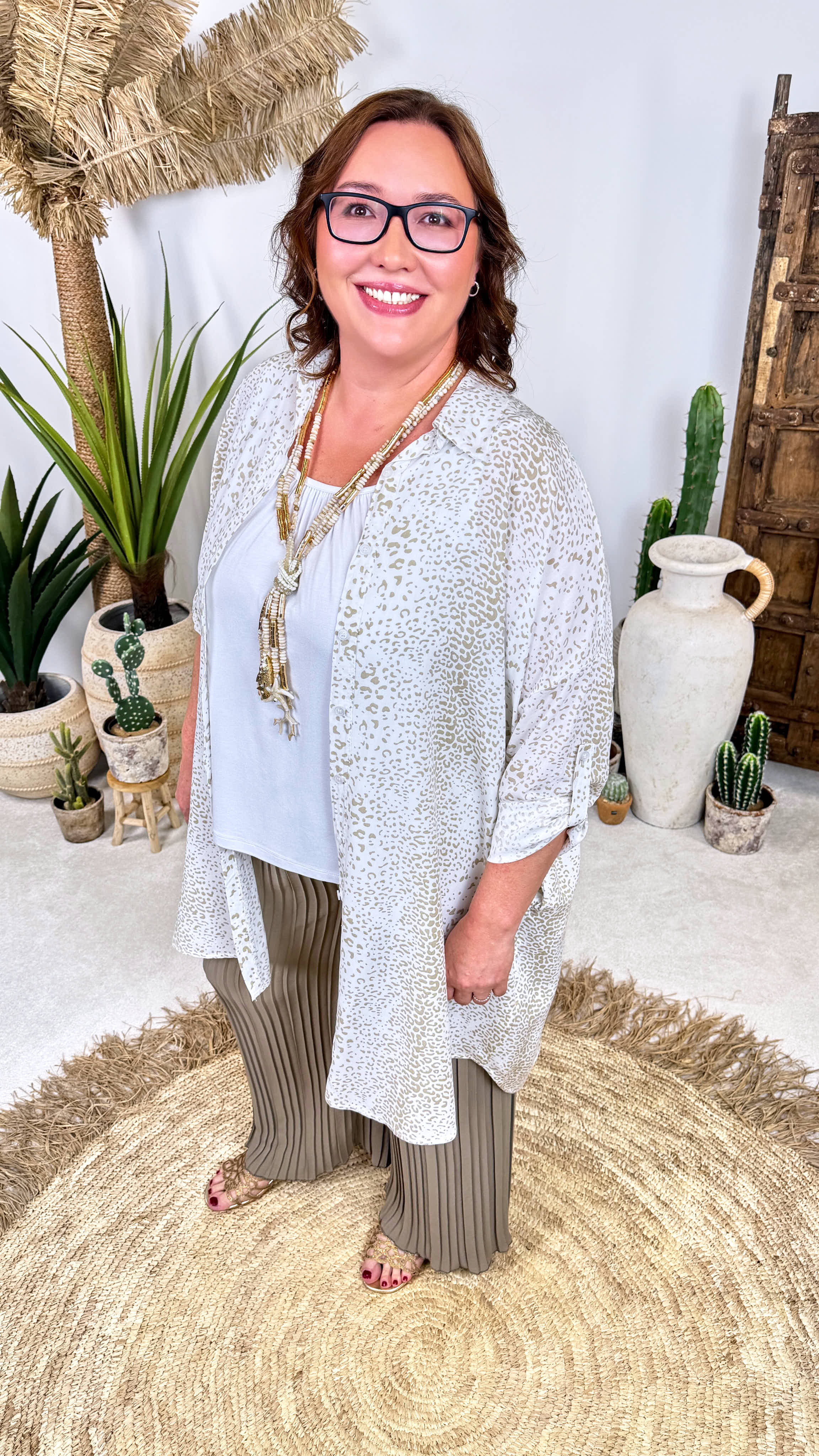 Blusen-Kleid Trend Queen *Beige*