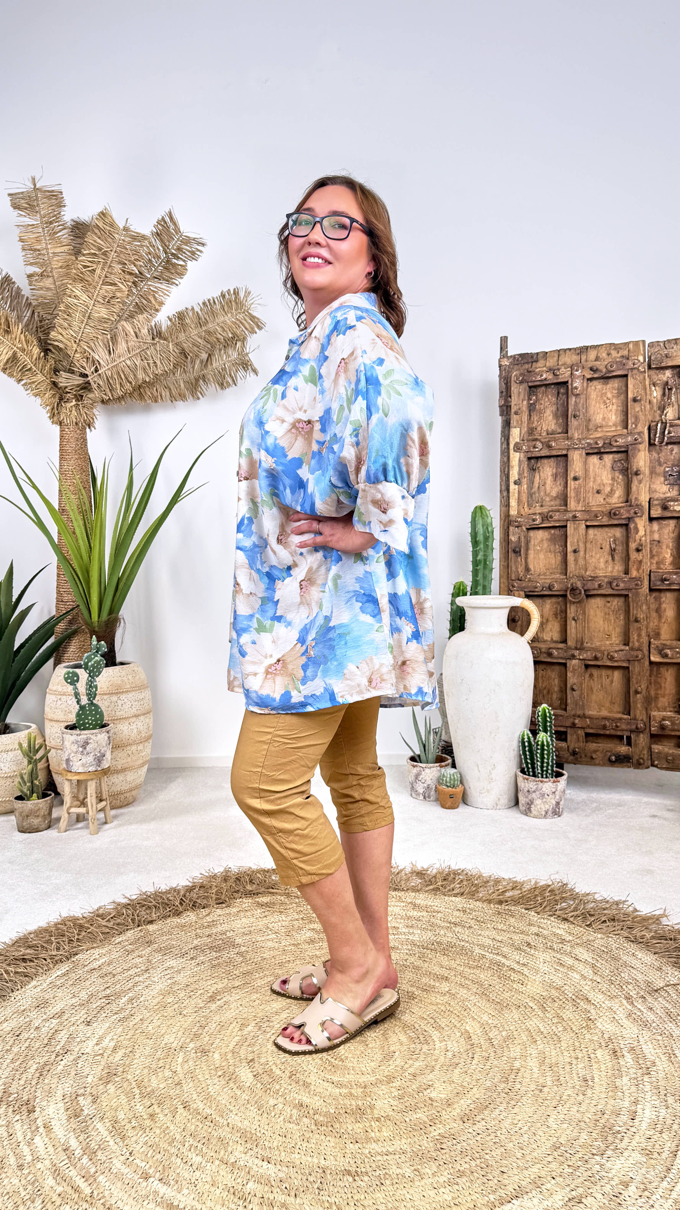 Long-Bluse Secret Botanic *Blau*