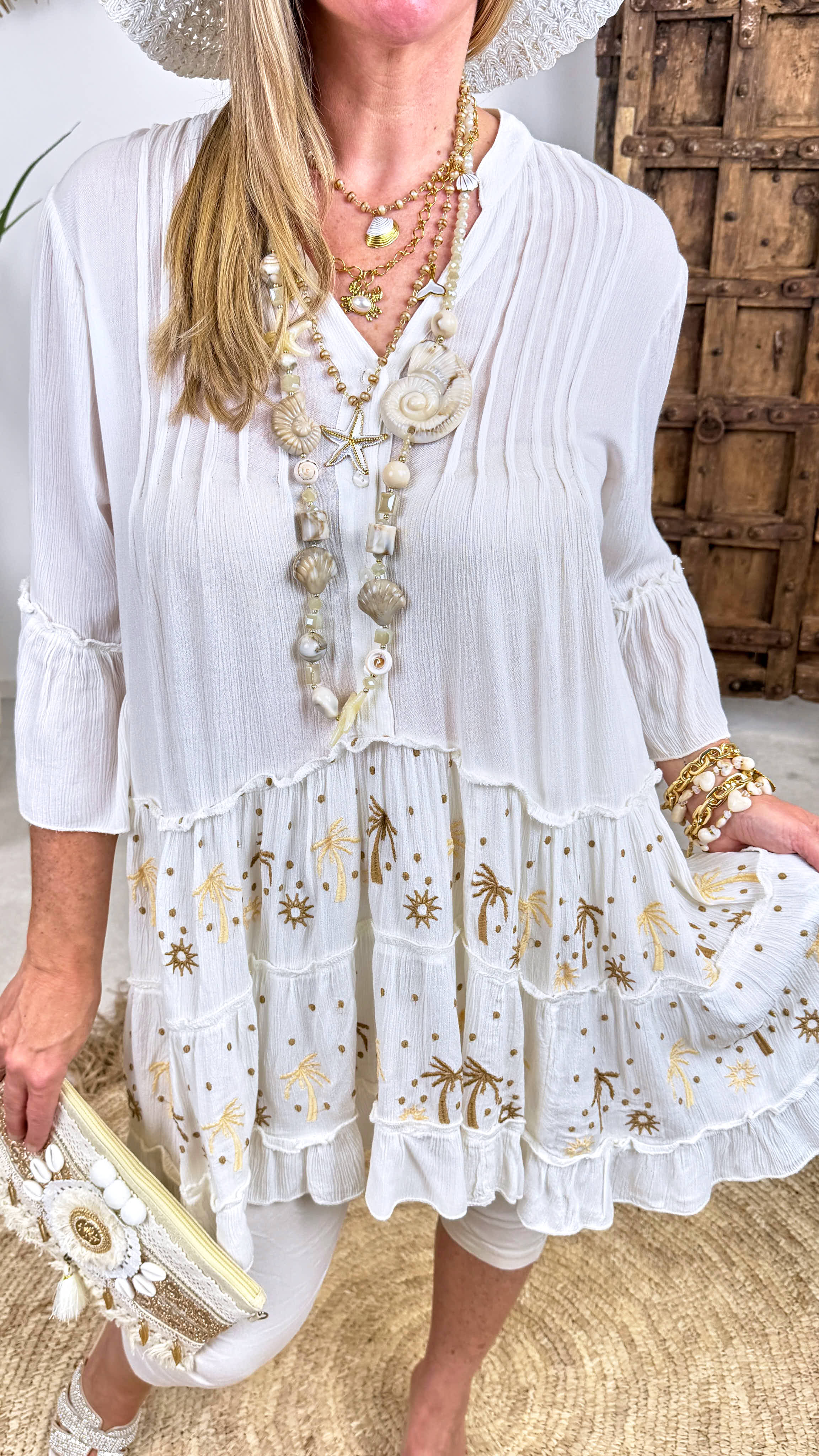 Tunika Kleid Pure Ibiza Vibes *Creme*