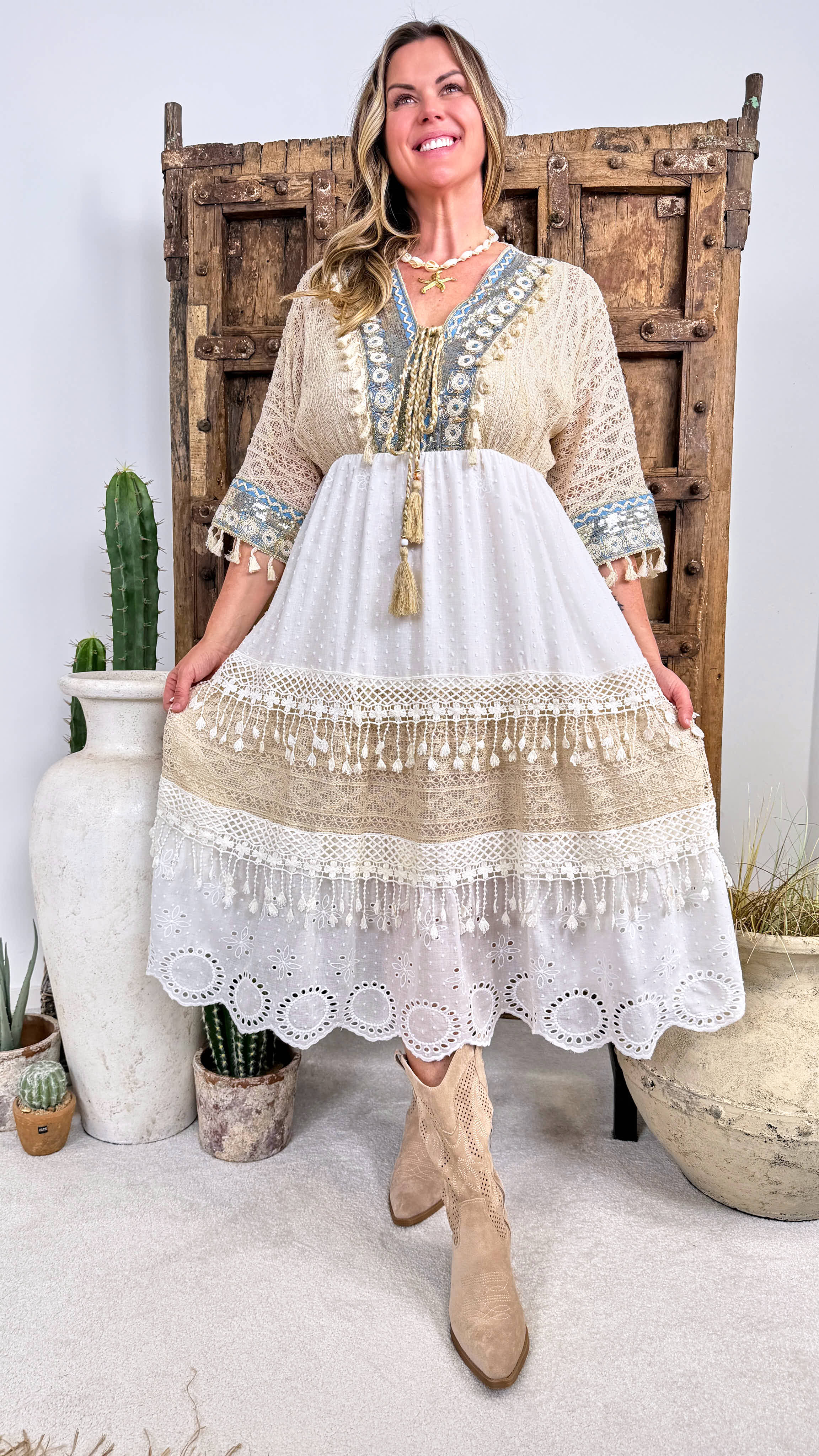 Tunika Kleid Boho Sea