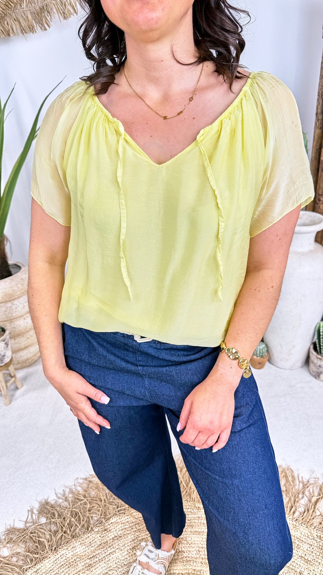 Seidenbluse Santorini *Gelb*