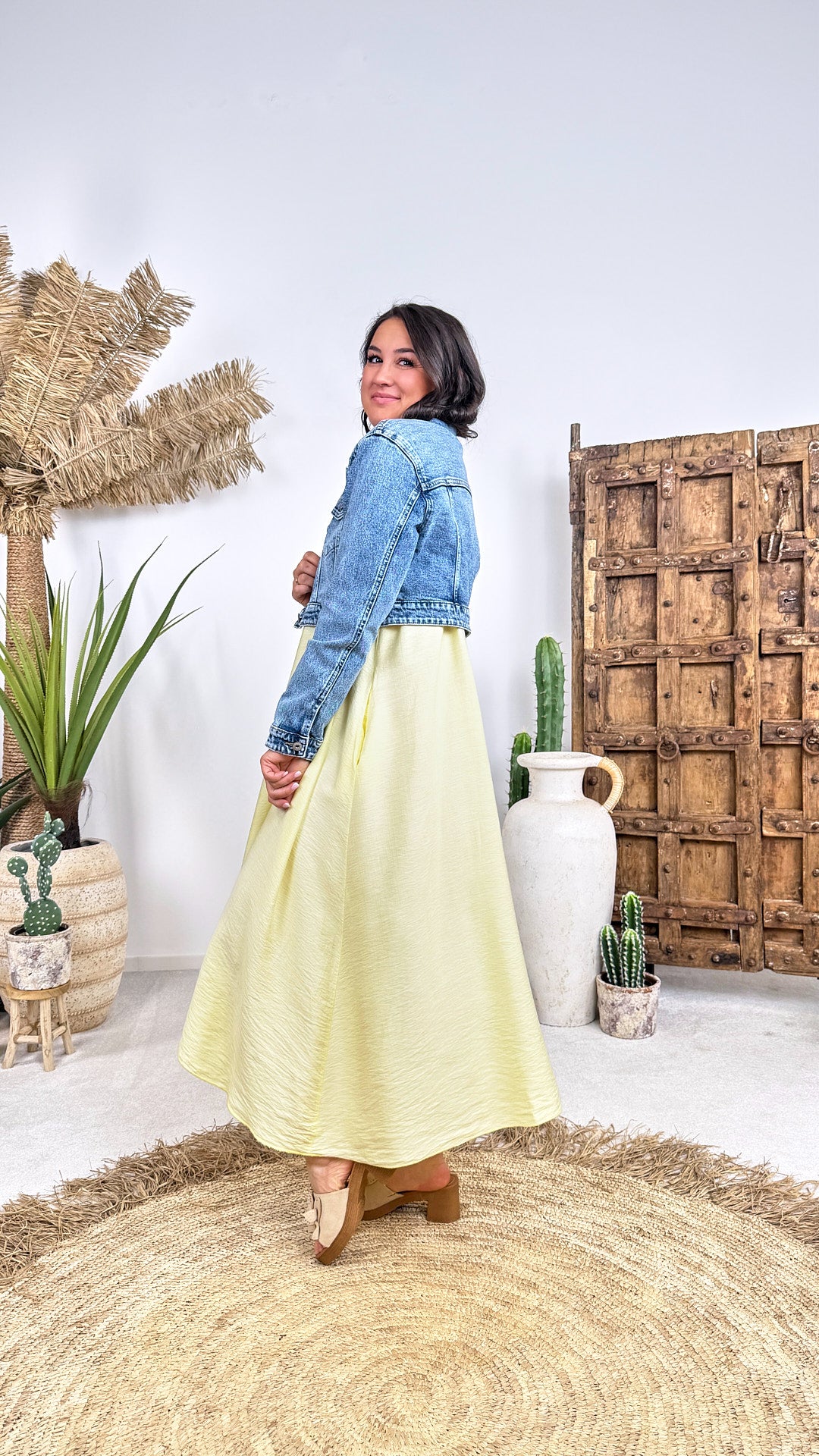 Langes Kleid Relax *Gelb*