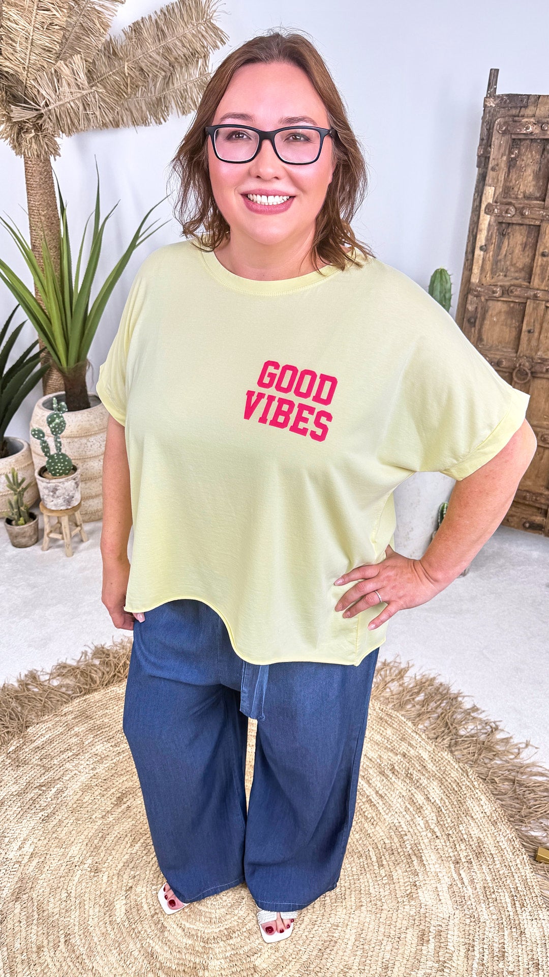 T-Shirt Positive Mood *Gelb*