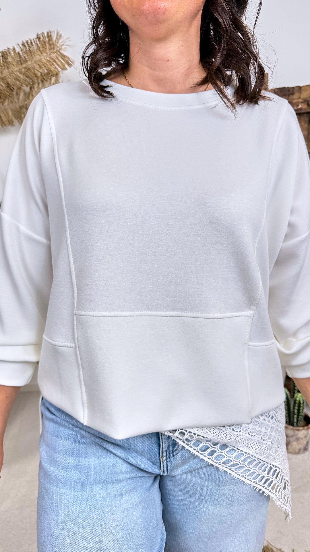 Sweatshirt Modern Line *Weiß*