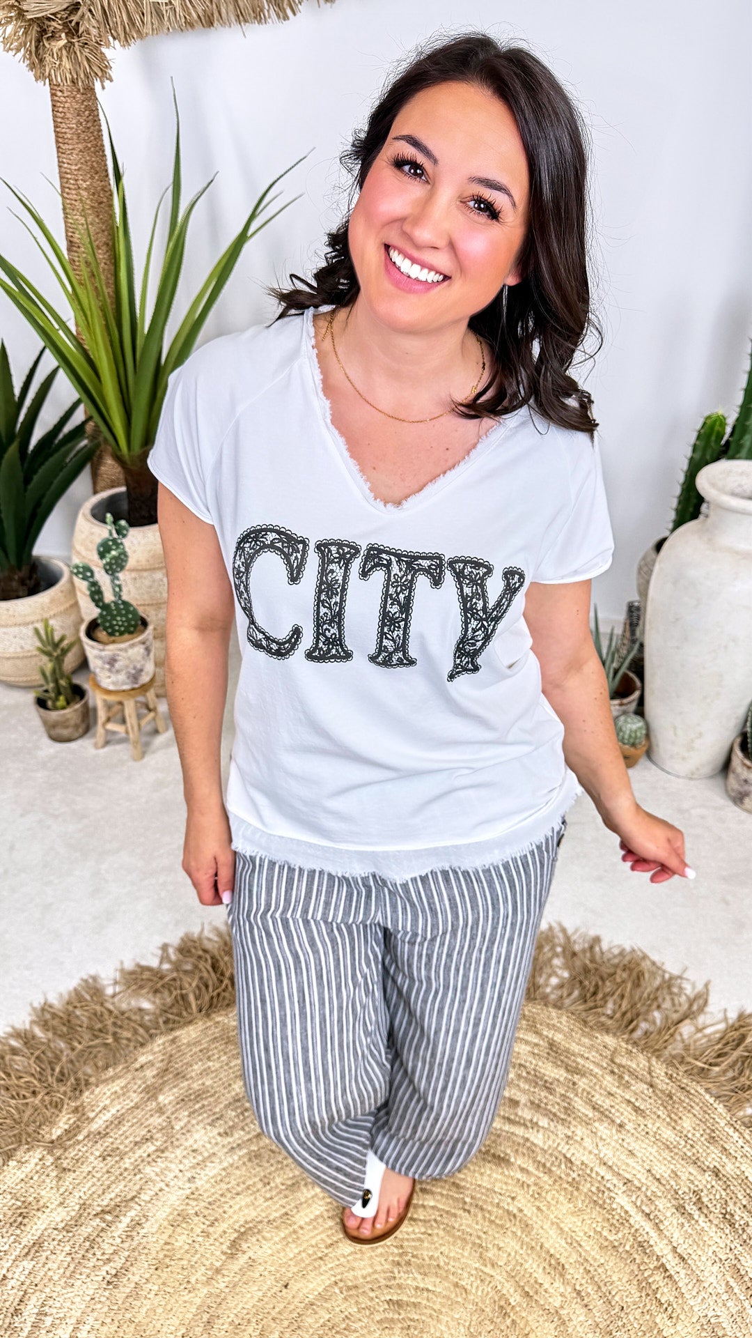 T-shirt City Glow *Weiß*