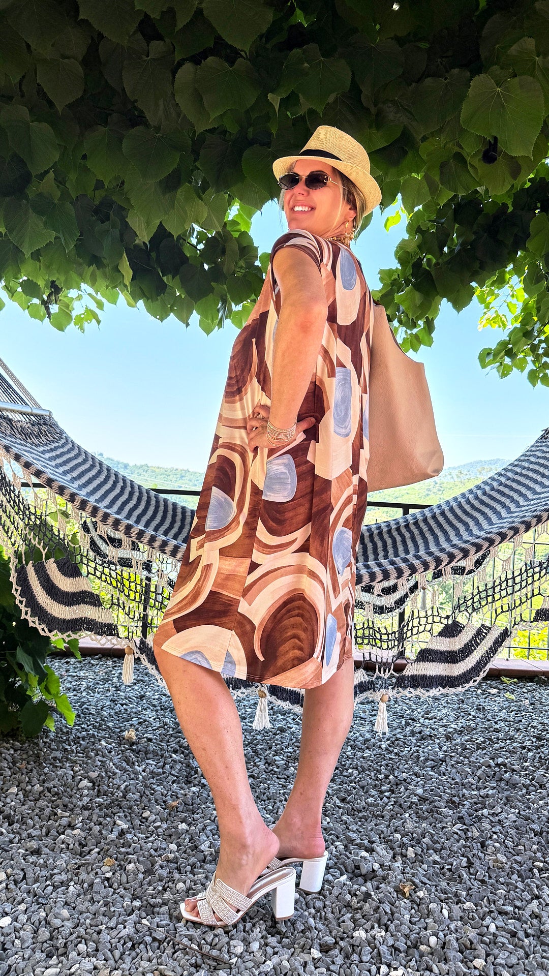 Kleid Summer Art *Schoko/Blau*