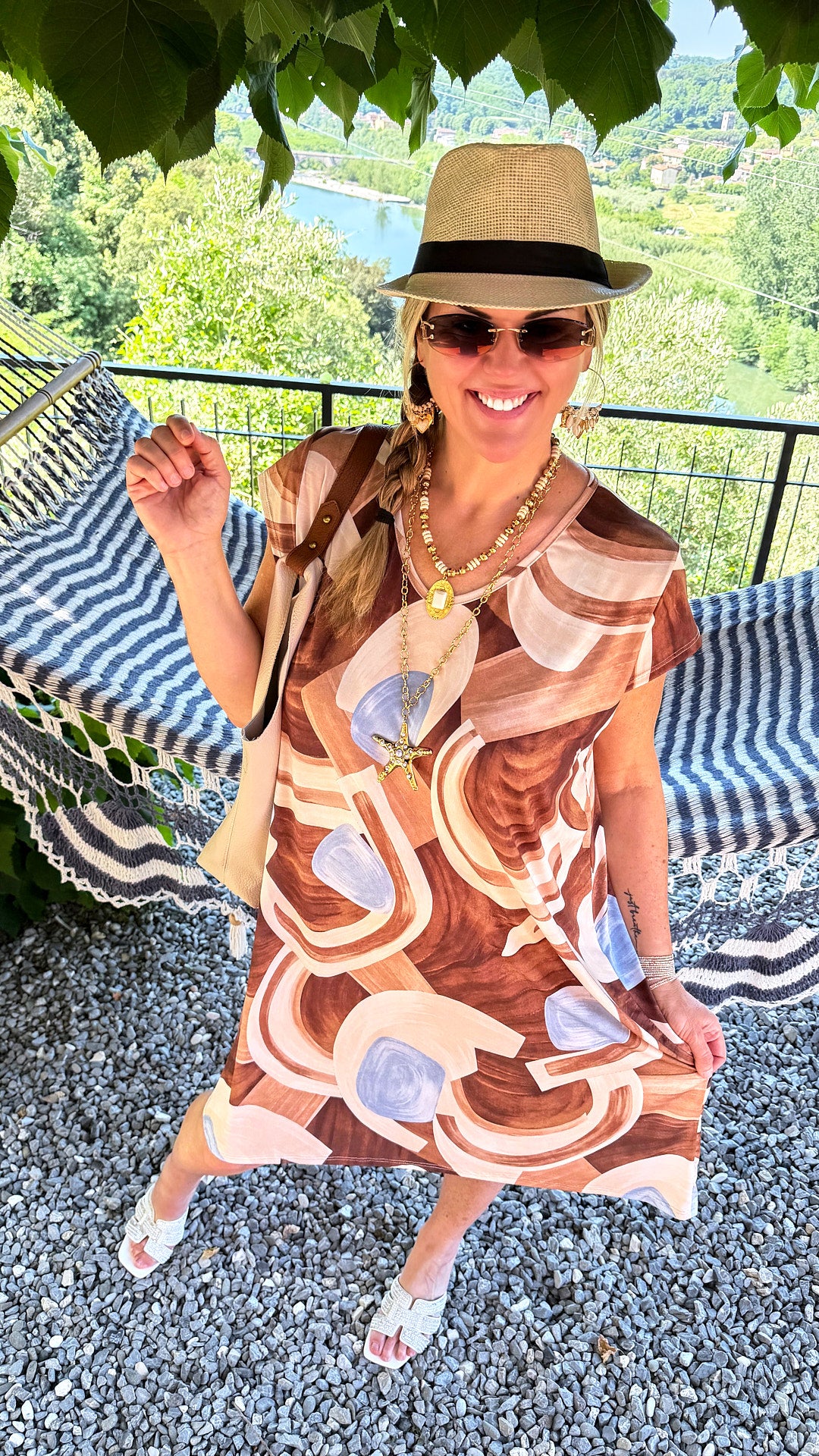 Kleid Summer Art *Schoko/Blau*