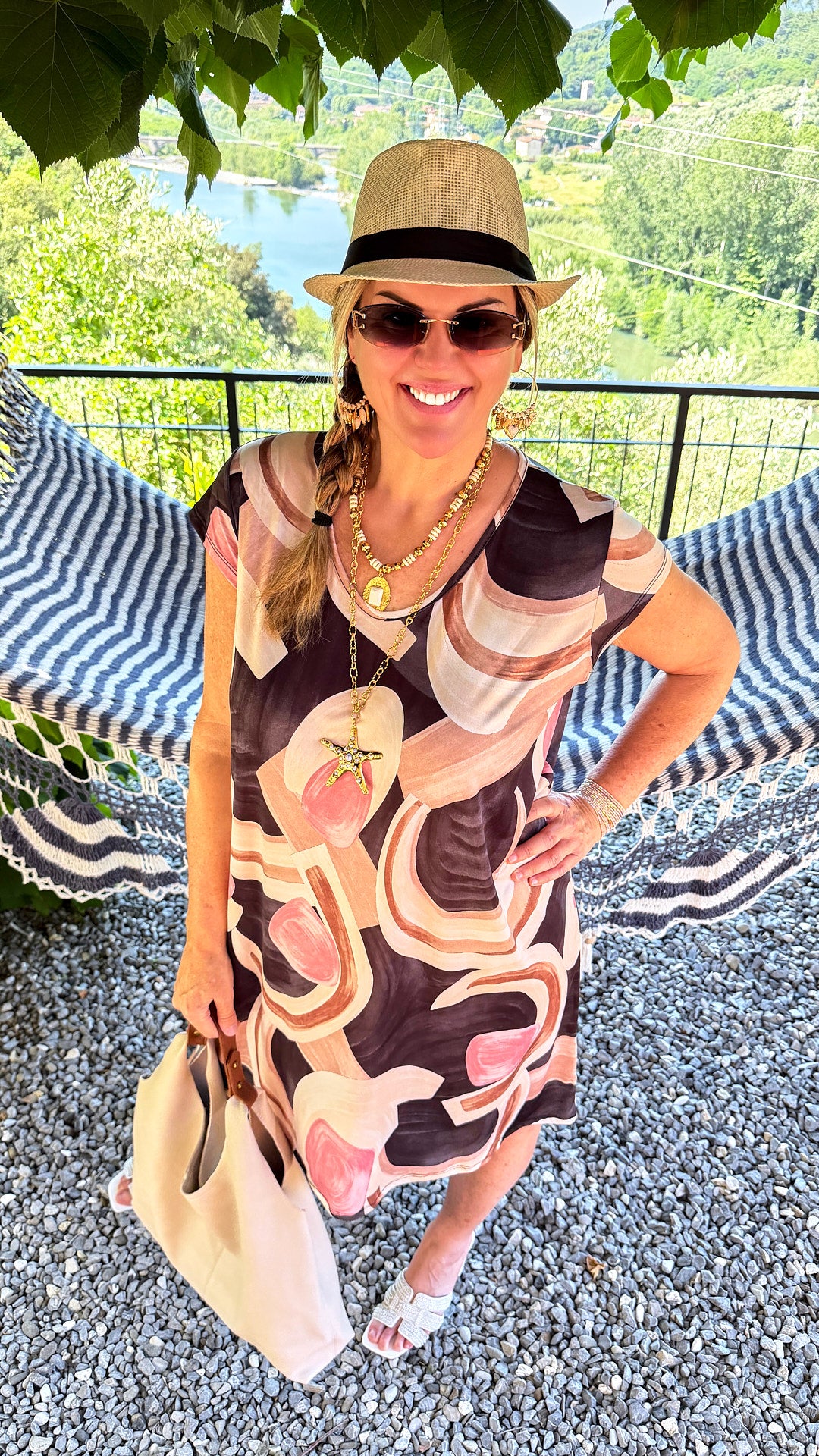 Kleid Summer Art *Schwarz/Rosa*