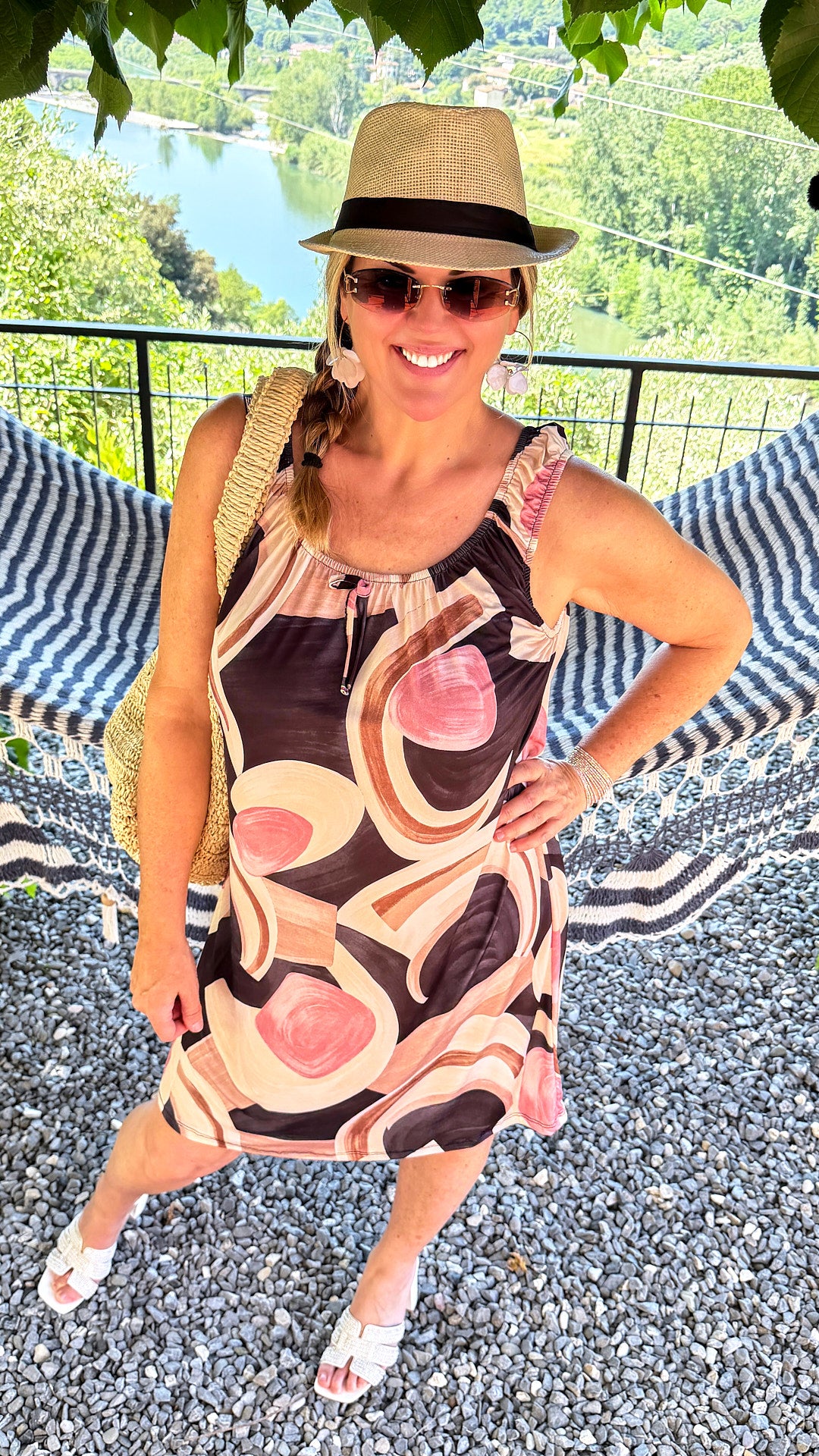 Kleid Cocoa Waves *Schwarz/Rosa*